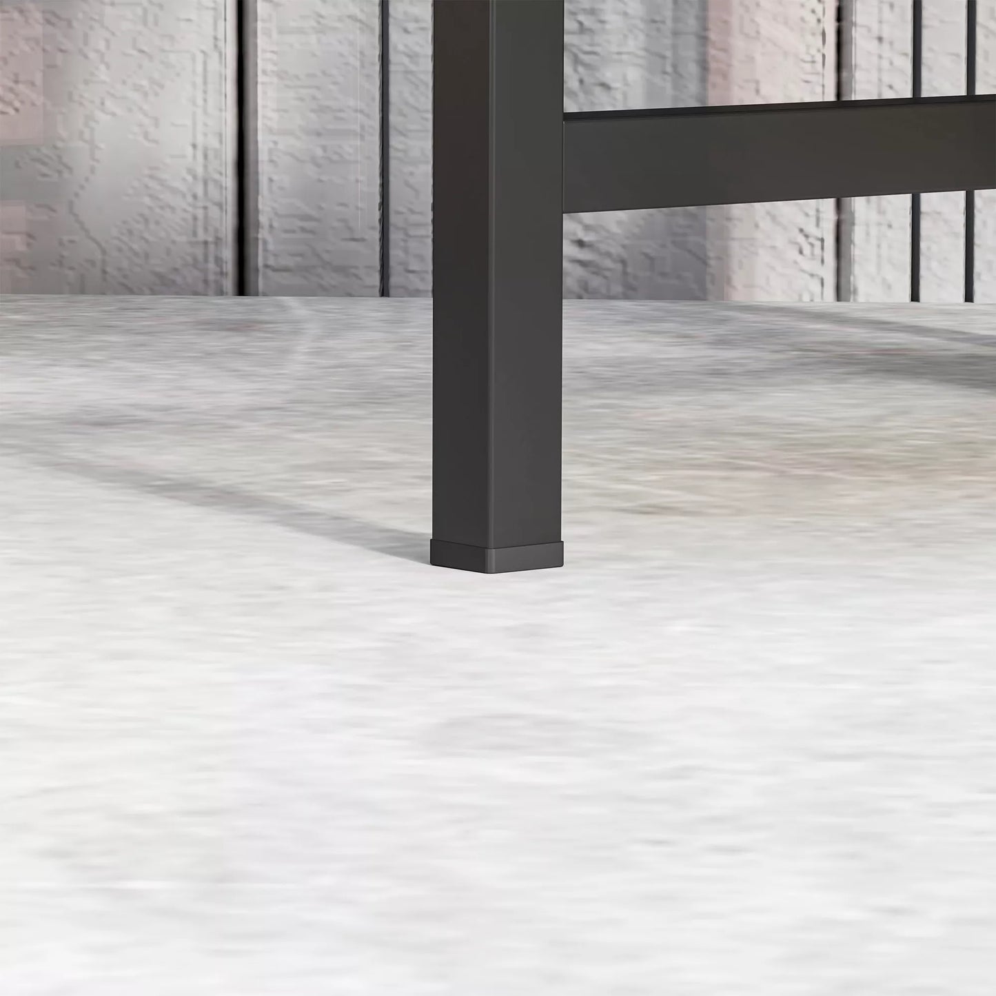 Kampinis augalų stovas su 6 reguliuojamomis apvaliomis pakopomis, metalinis, juodas