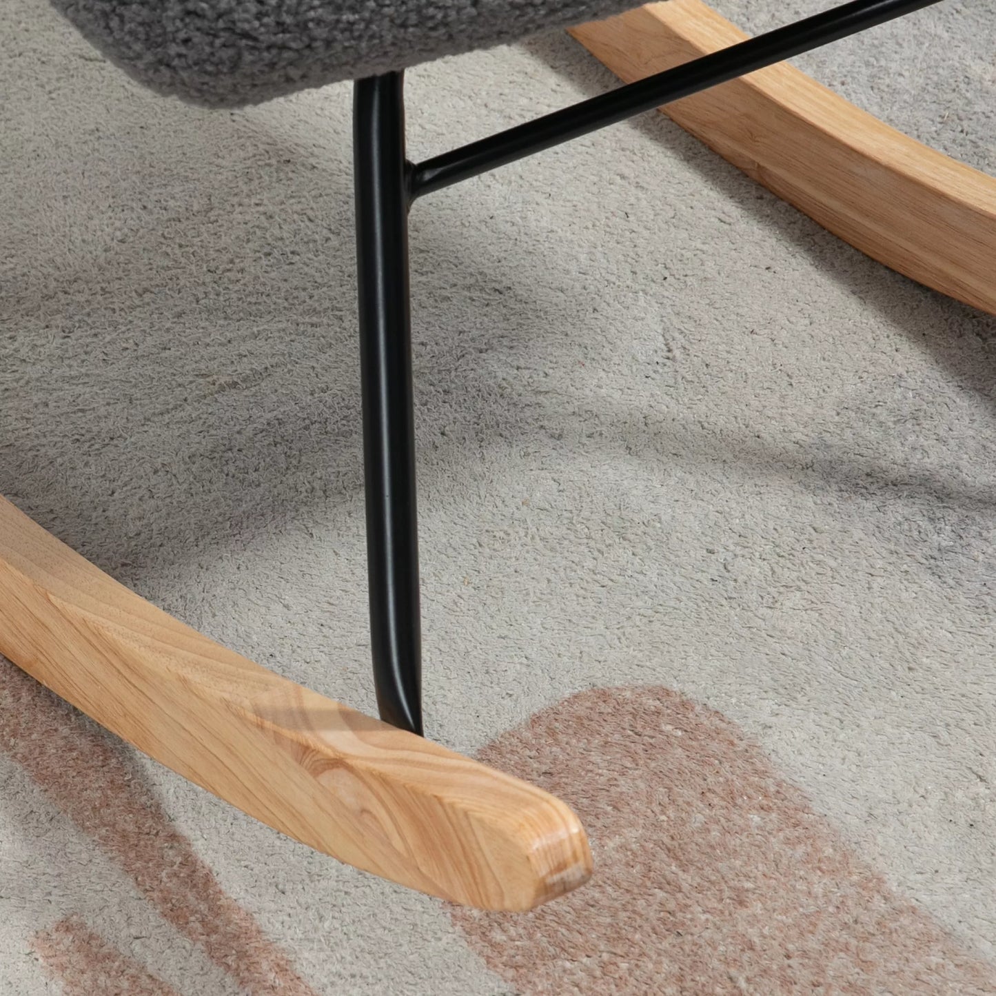 Supamas krėslas retro dizaino, medžio masyvo, fotelis, poilsio krėslas, 98 cm x 71 cm x 101 cm, tamsiai pilkas