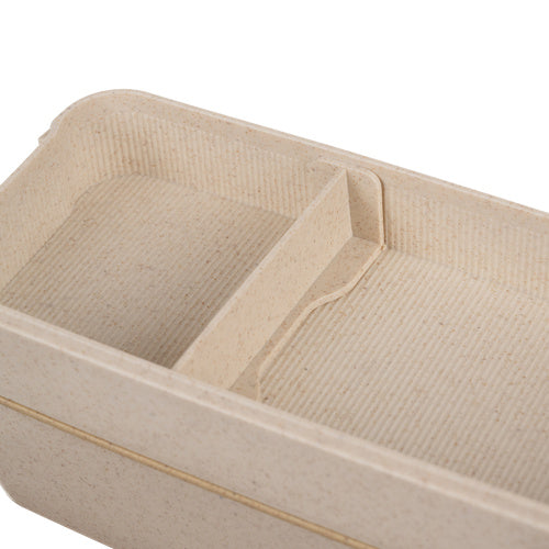 Ekologiška priešpiečių dėžutė su stalo įrankiais – 2 dalių, 750 ml