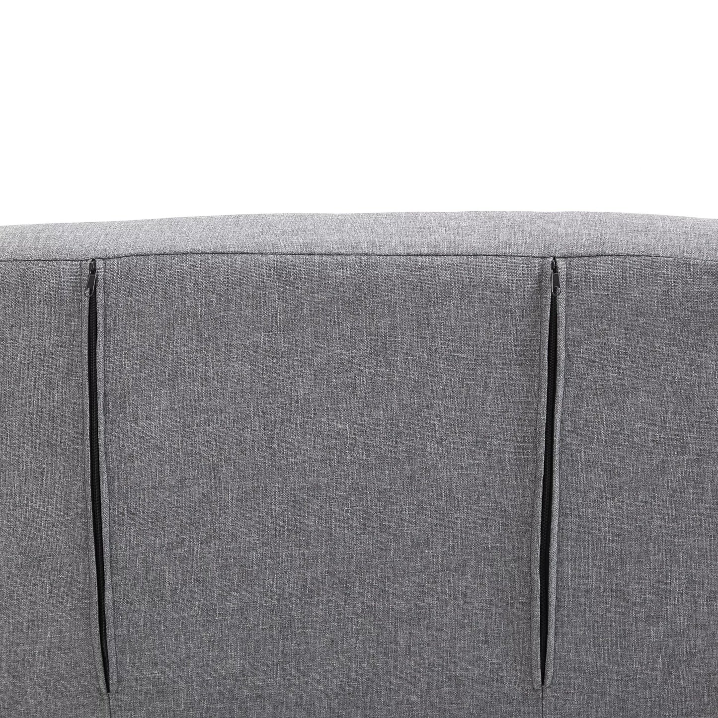 HOMCOM 3-in-1 miegamasis sulankstomas fotelis, miegamoji sofa su funkcija, reguliuojama atlošas, pagalvėlė, svečių lova su linine išvaizda, relaksacinis fotelis, sulankstomas fotelis svetainei, miegamajam, 65 x 69 x 80 cm, šviesiai pilkas