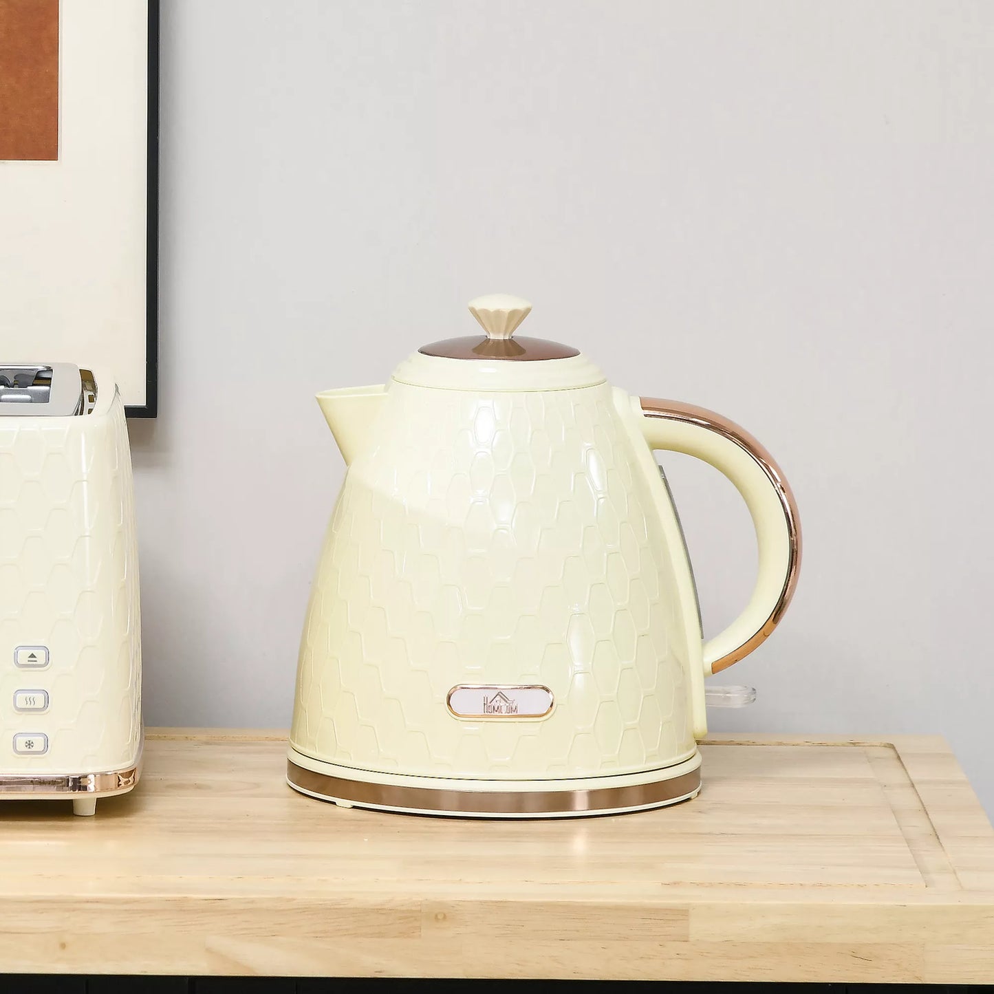 Virdulys, 2200W, vandens lygio indikatorius, filtras, greito virimo funkcija, smėlio spalvos