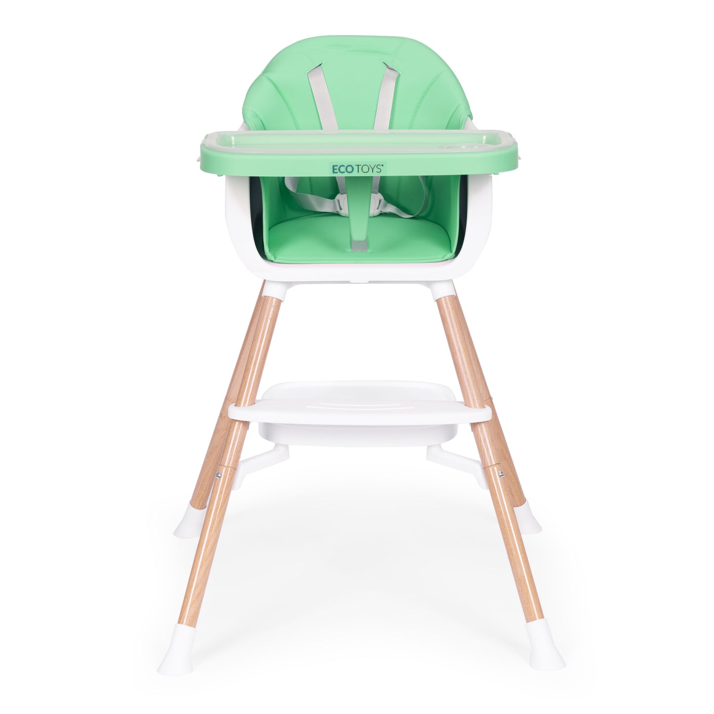Vaikiška maitinimo kėdutė ECOTOYS 2-in-1 žalia, 6–36 mėn