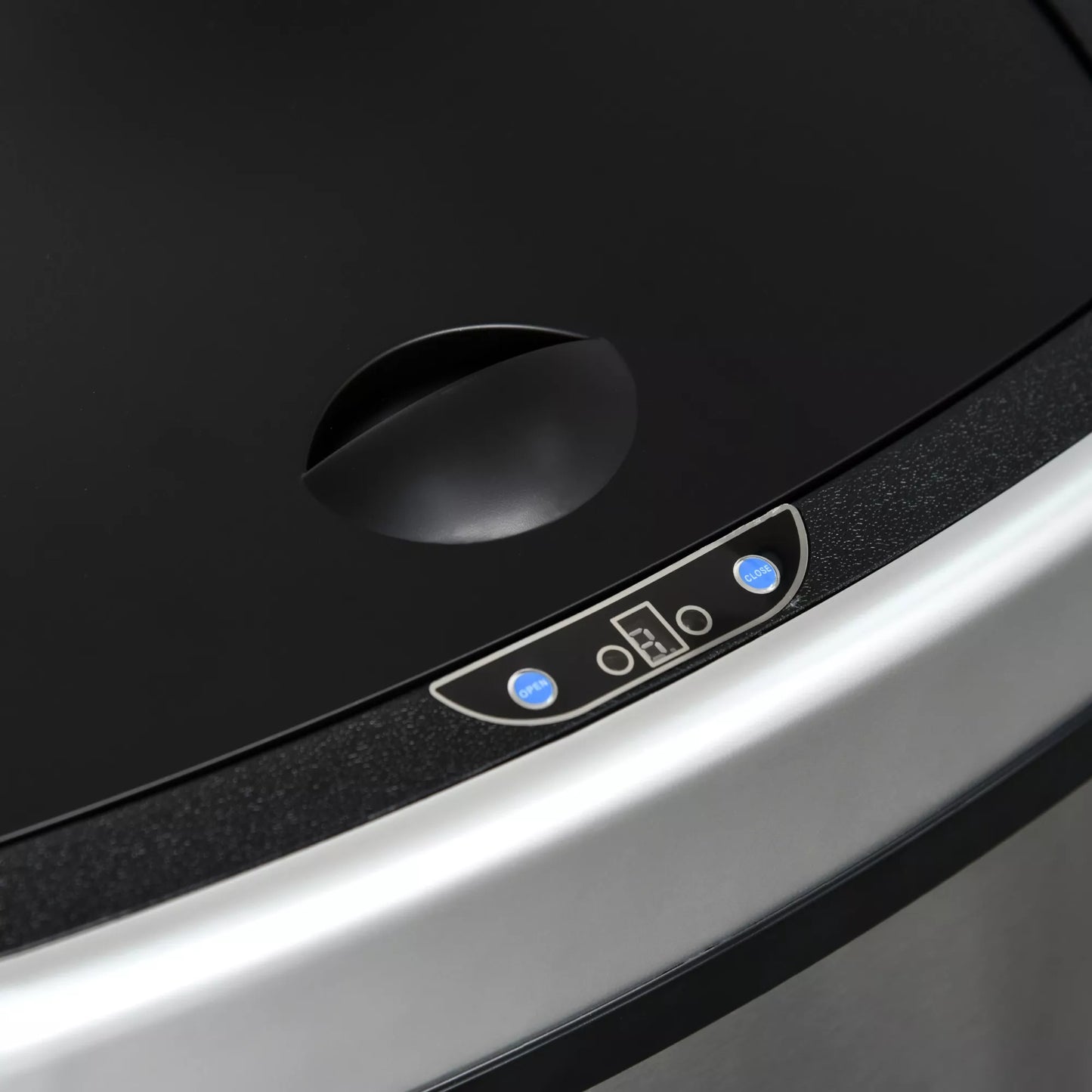 Sensorinė šiukšliadėžė 48 L Automatinė šiukšliadėžė su judesio jutikliu, vandeniui atsparus nerūdijančio plieno šiukšlių konteineris virtuvei, biurui, miegamajam Sidabrinė