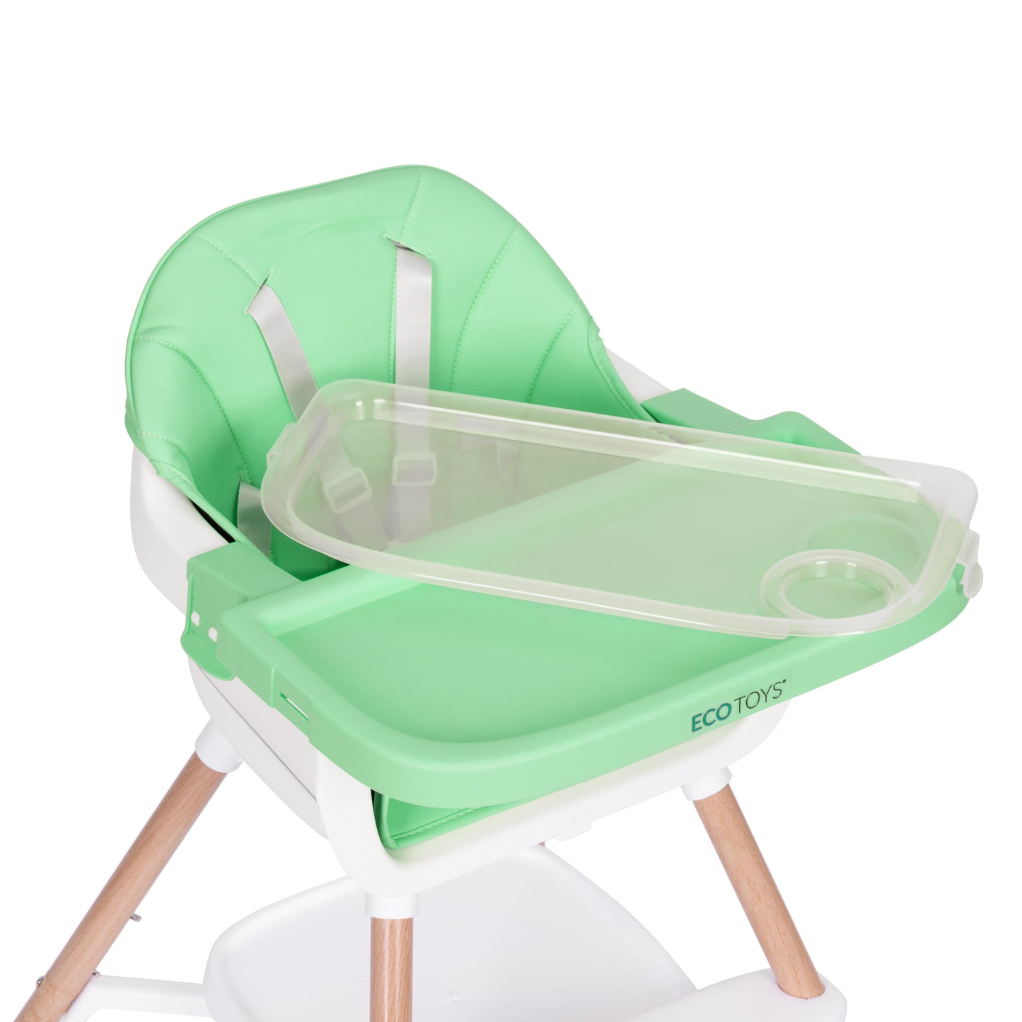 Vaikiška maitinimo kėdutė ECOTOYS 2-in-1 žalia, 6–36 mėn
