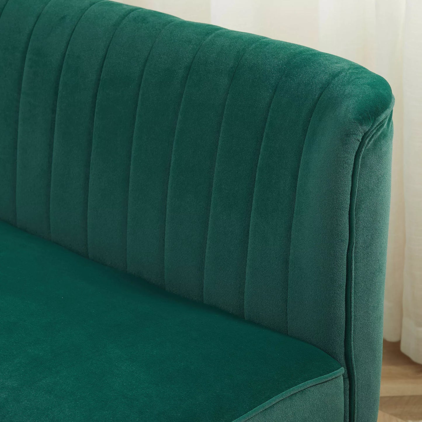 2 vietų sofa, mažas dvivietis fotelis su aksomo išvaizda, moderni minkšta sofa svetainei, miegamajam, mažam kambariui, tamsiai žalia 117 x 56,5 x 77 cm