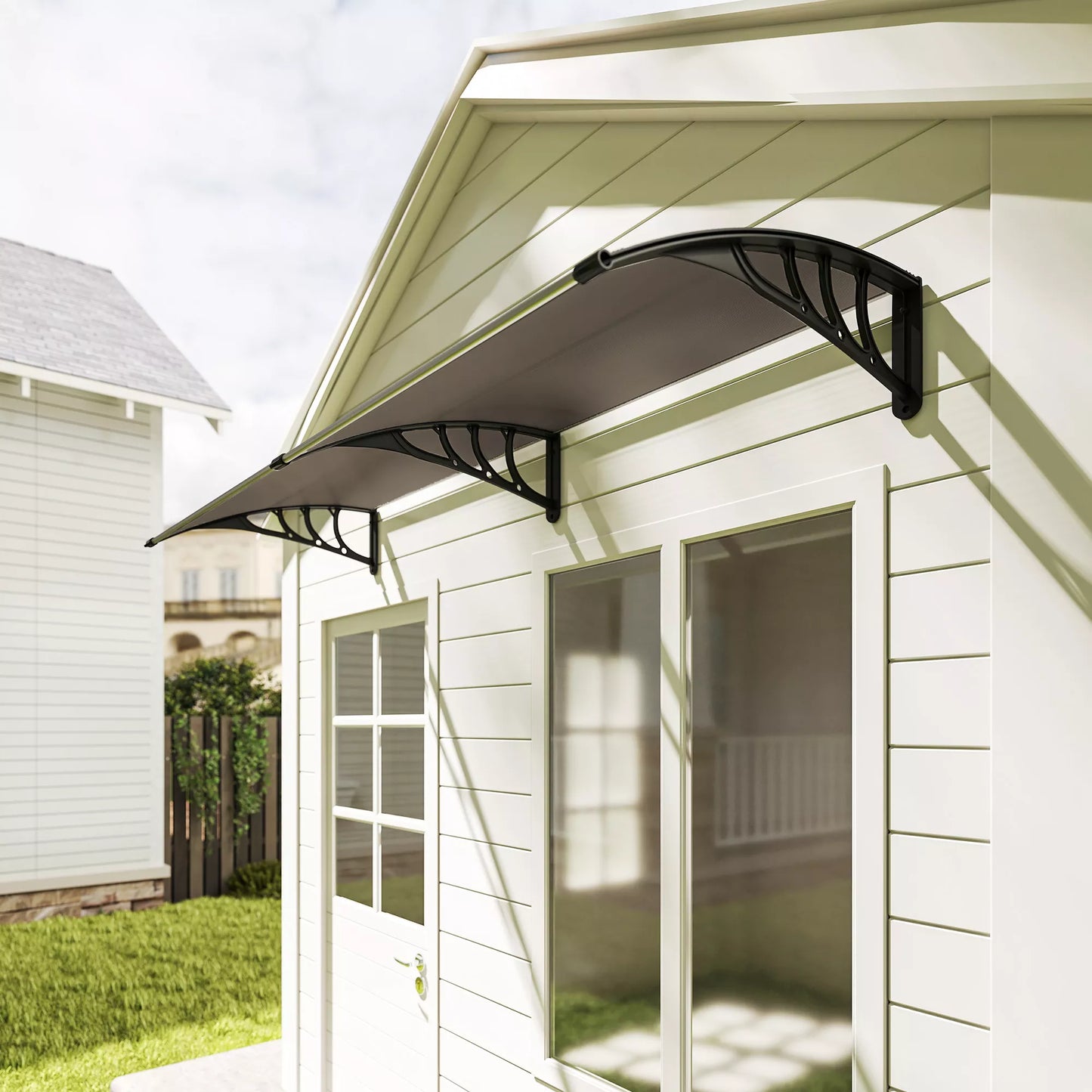 Outsunny Apsauginis stogelis. 75 x 195 x 23 cm, atsparus UV spinduliams, atsparus vandeniui, ruda