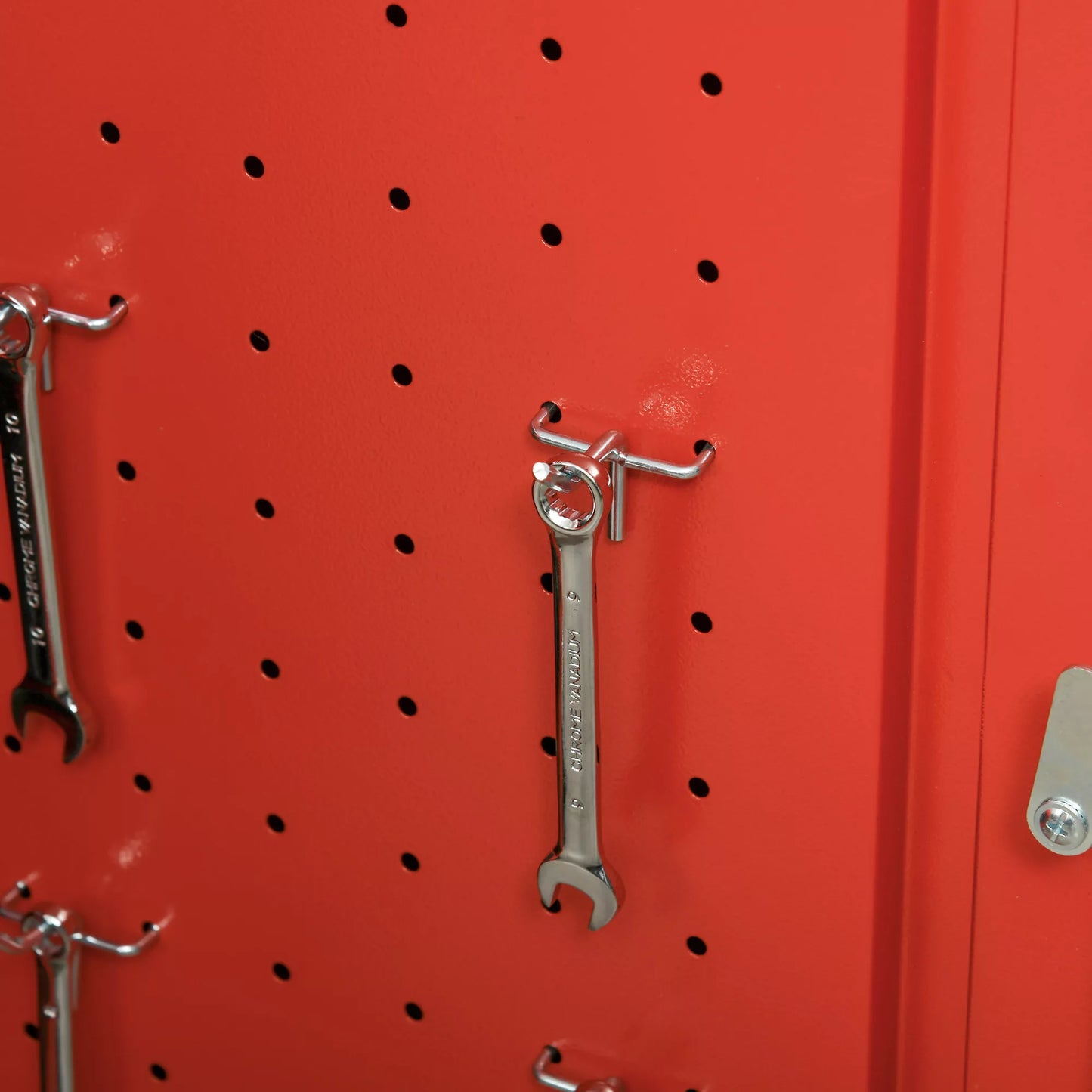 DURHAND 2-in-1 mobilus įrankių vežimėlis, 3 stalčiai, įrankių lentelė, plieninis korpusas, 46I x 28P x 94A cm, Raudonas