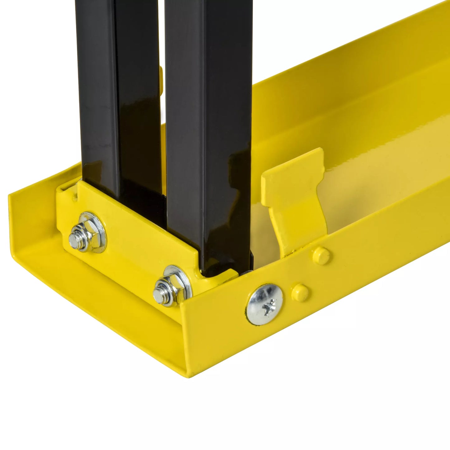 DURHAND 2 vnt. komplektas Pjūklų arkliukas Darbinis stovas Sulankstomas Neslystantis Plienas Geltonas Juodas 100 x 49 x 62-90 cm Keliamoji galia 100 kg