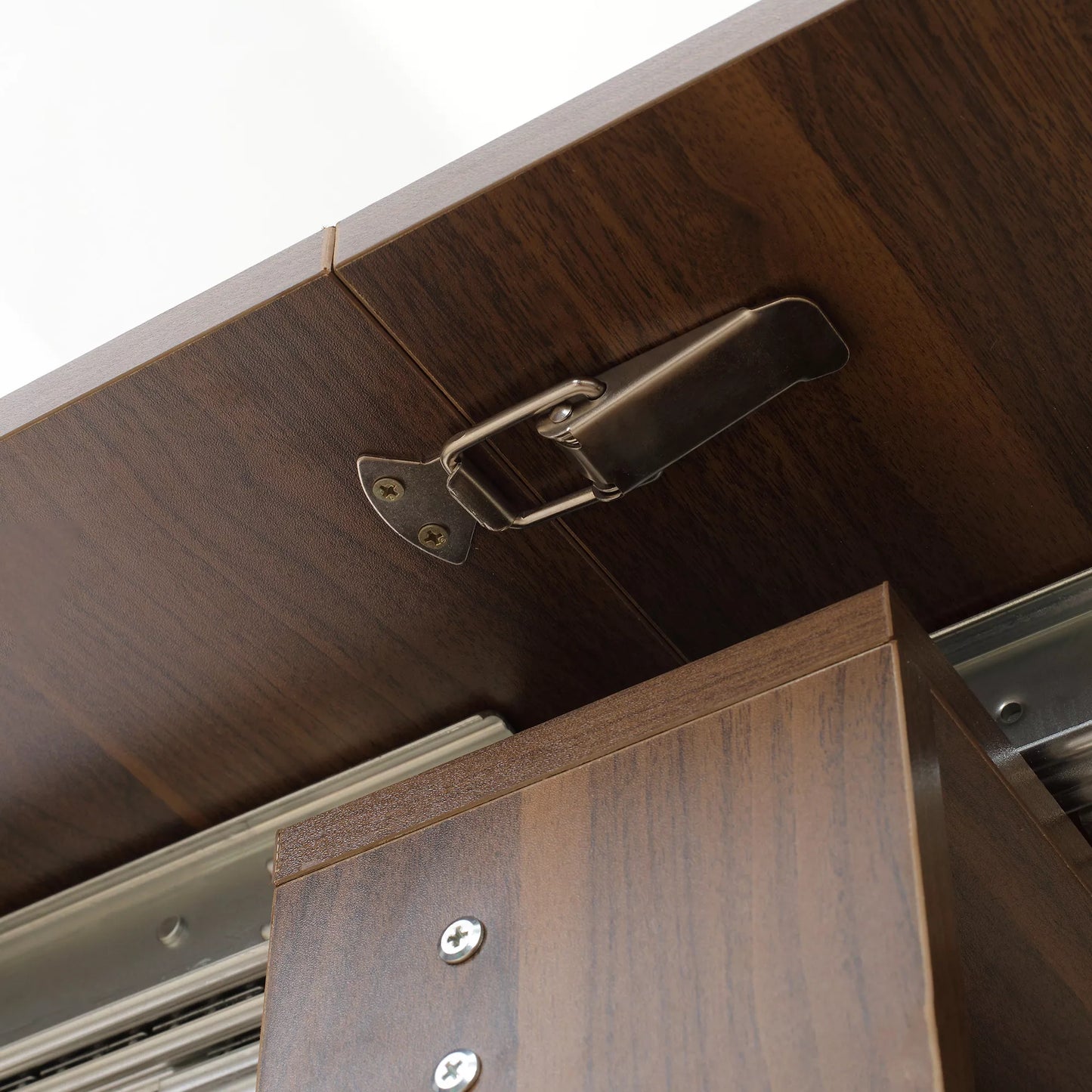 Išskleidžiamas valgomojo stalas, mobilus, modernaus dizaino, 180cm x 85cm x 75cm, rudas