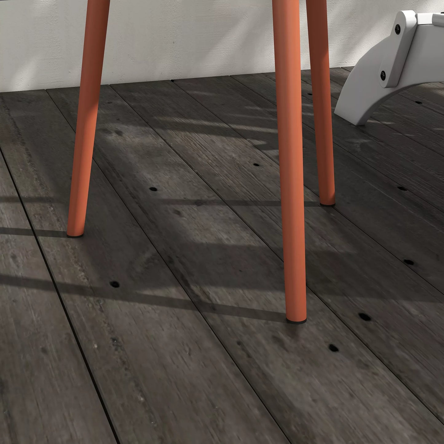 Pastalinis staliukas, svetainės staliukas, sodo staliukas, terasos staliukas sodui, balkonui, plienas, 40 x 40 x 50 cm, raudonas