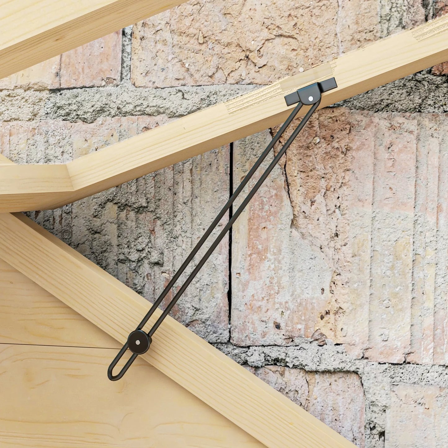 Šiltnamis su lentyna, stoglangiu, rakinamomis durimis, akrilas, medinis rėmas, 100 x 56,5 x 178 cm