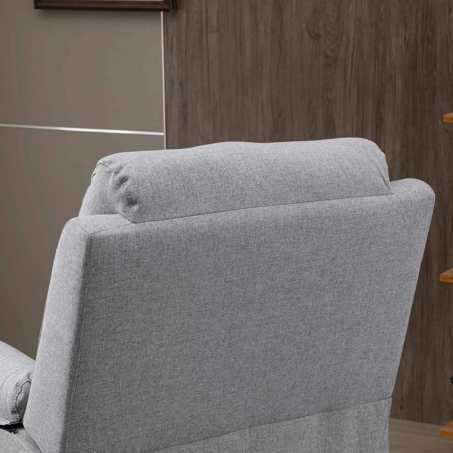 Elektrinis relaksacinis krėslas su pakėlimo funkcija, gulima funkcija, nuotolinio valdymo pulteliu, kišeninių spyruoklių branduoliu, iki 120 kg, pilkas