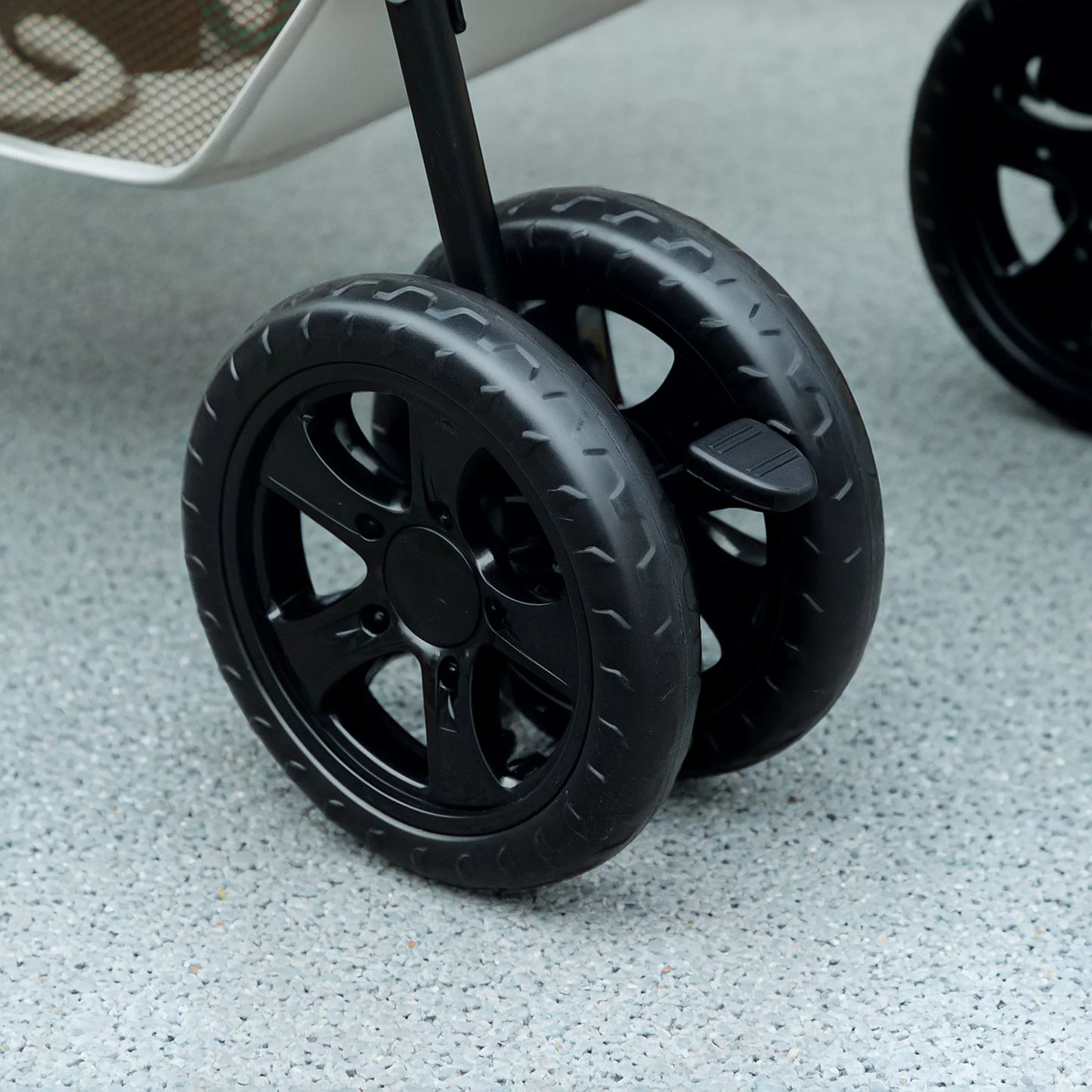 3-in-1 vežimėlis augintiniams, sulankstomas šunų vežimėlis su 4 ratais ir nuimamu lopšiu šunims ir katėms, pilkos spalvos