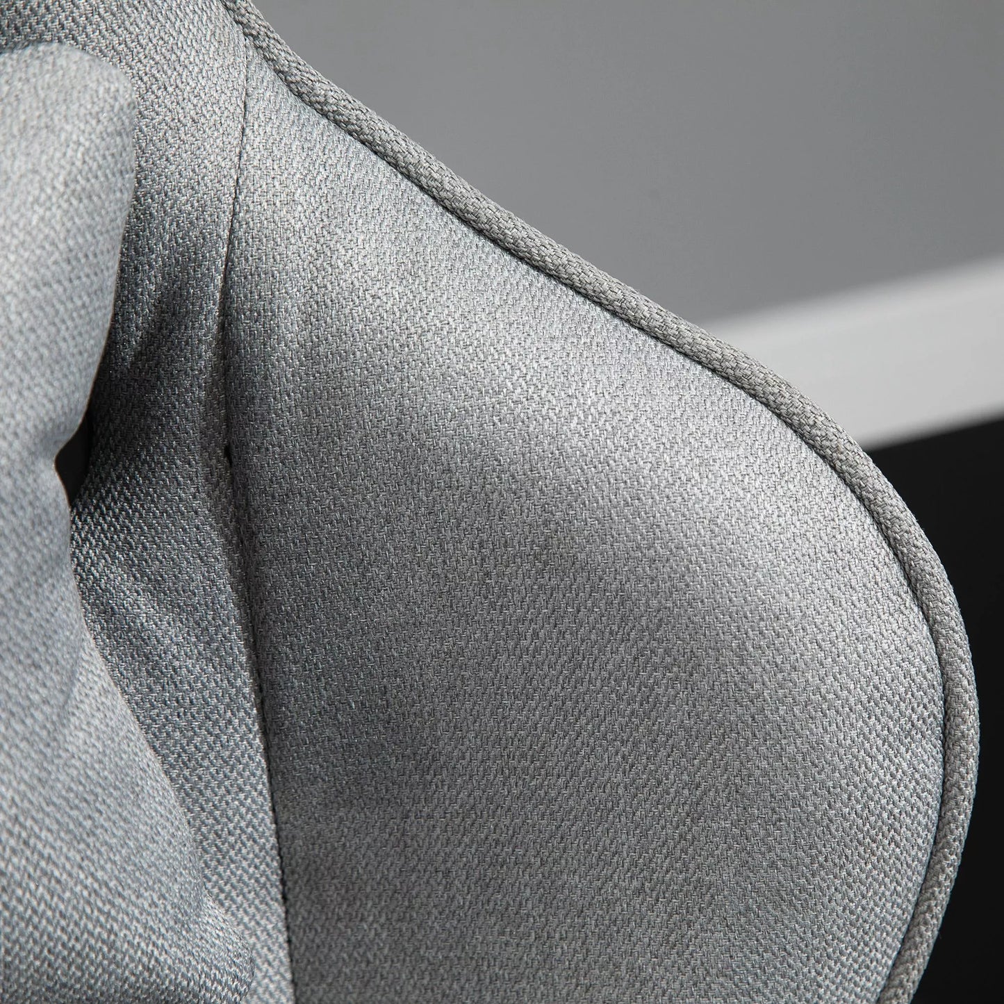 Biuro kėdė, kompiuterio kėdė, sukama kėdė su nuimama galvos ir juosmens pagalvėlėmis, svyravimo funkcija, ergonomiška rašomojo stalo kėdė, pasukama, reguliuojamo aukščio, su atrama kojoms, PP pilka, 73x57x127-135 cm