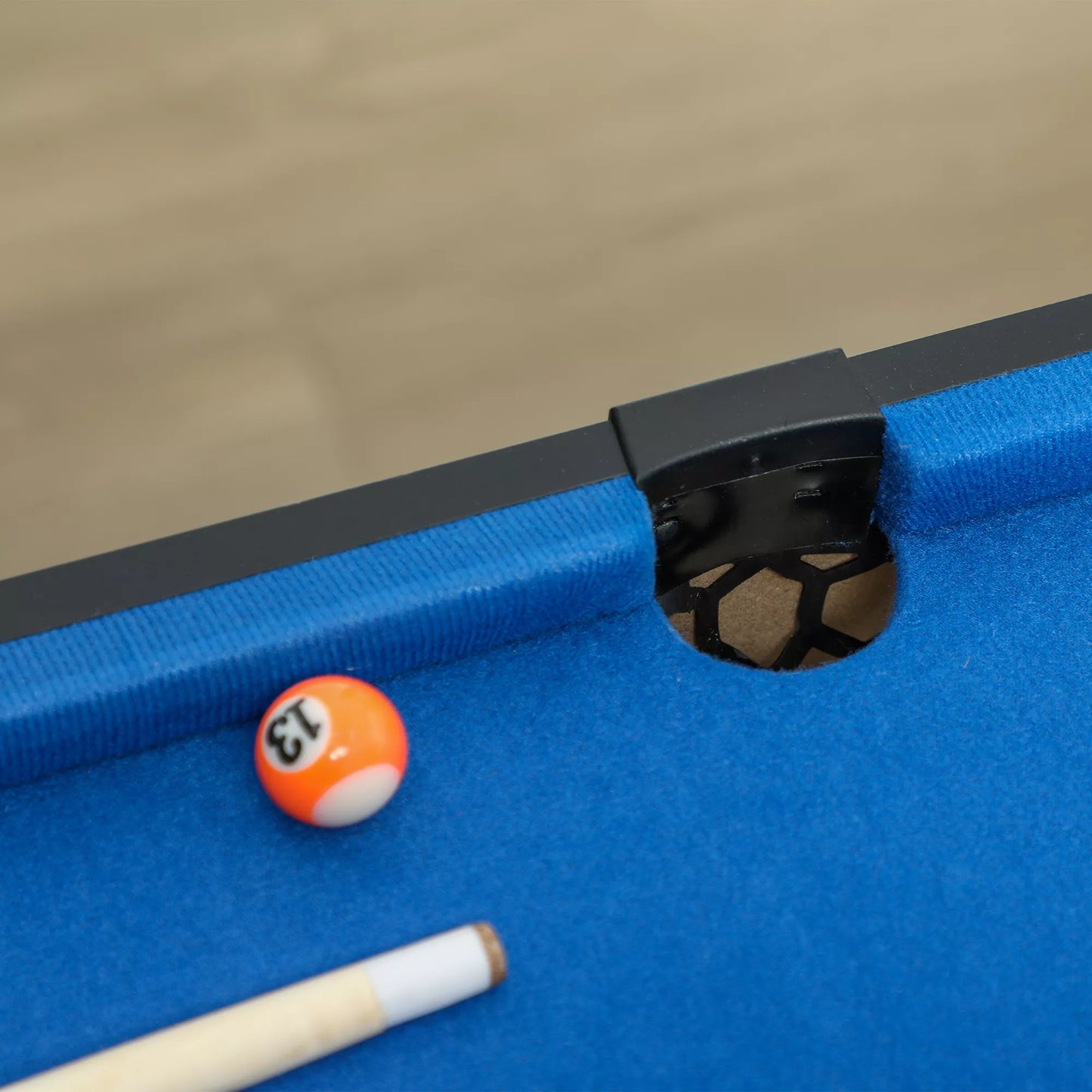 5-in-1 žaidimų stalas, Biliardas, Stalo tenisas, Hokejus, Krepšinis, Šaudymas iš lanko, Pridedami priedai, MDF, Plastikas, Mėlyna