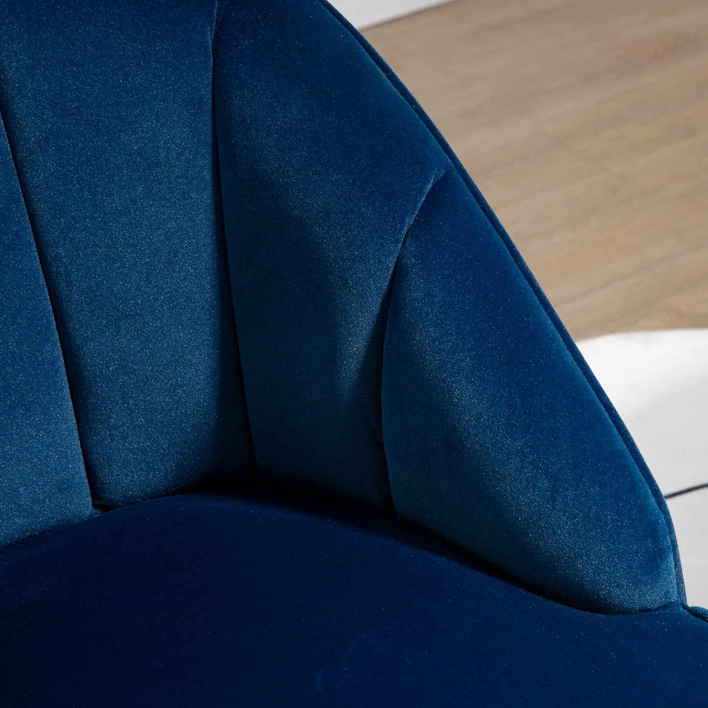 Retro stiliaus fotelis, skaitymo fotelis, akcentinis fotelis, aksomo išvaizda, mėlynas + auksinis