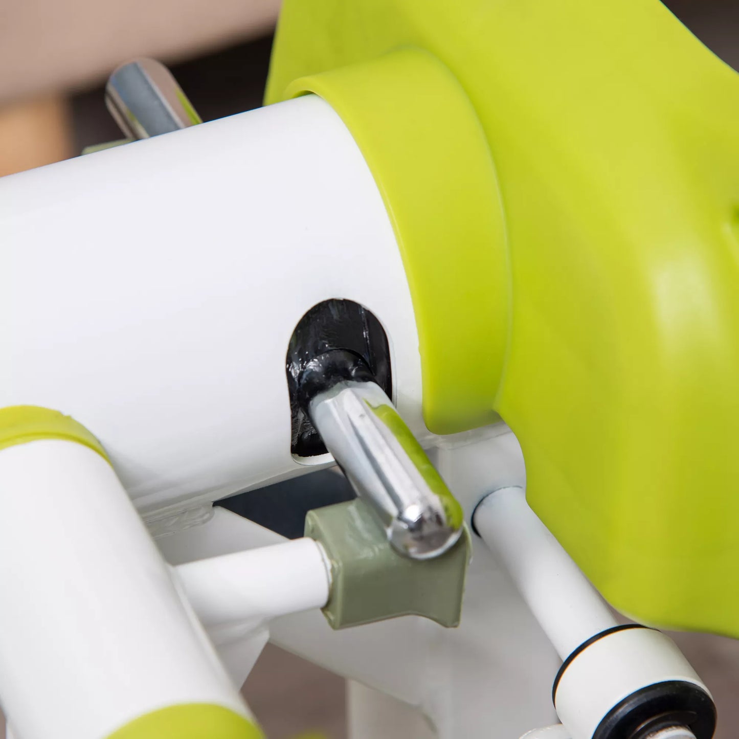 Mini-steperis, nešiojamas, neslystantis, su hidrauliniu cilindru, LCD ekranu, metalas/ABS, 48x34x21 cm, baltas/geltonas