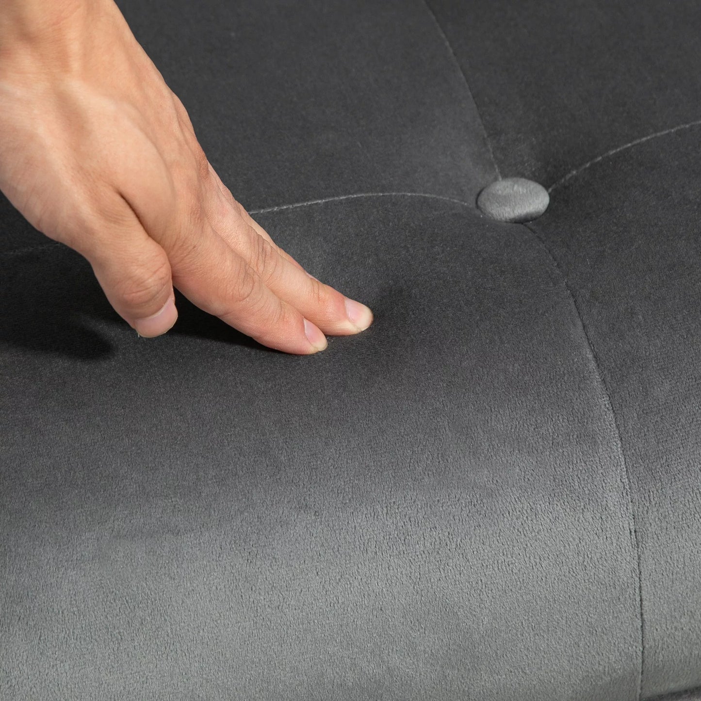 Akcentinis krėslas su pakoja, apmuštas, su aukšta atlošas, velveto imitacijos, iki 150 kg, tamsiai pilkos spalvos