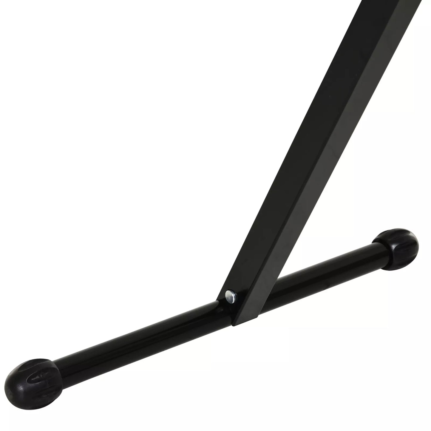 Ritininis stovas, ritininė atrama, aukštyje reguliuojamas darbo stovas, ritininis stendas, pagalbinis stovas, atraminis stovas, iki 90 kg, metalas, juoda spalva, 44 x 50 x 68-110 cm