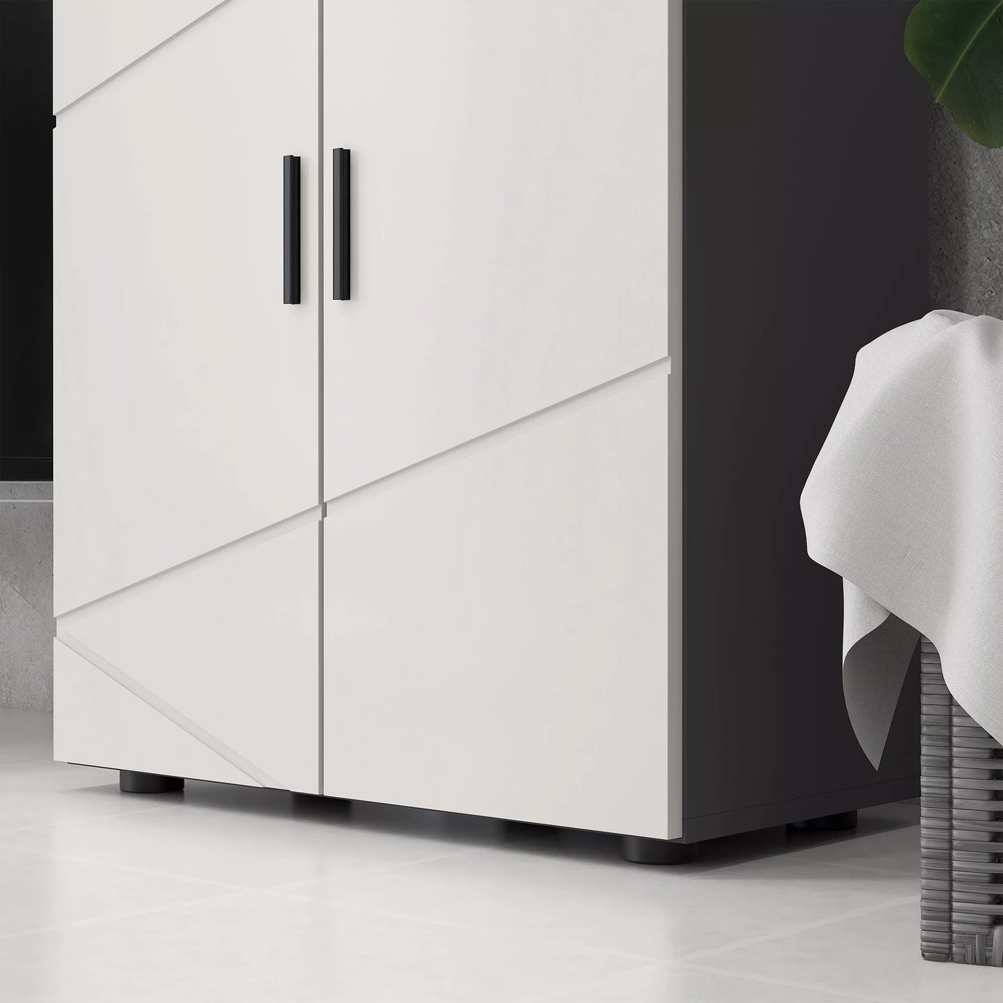 Vonios spintelė, vonios komoda, reguliuojamos lentynos, atlaiko iki 25 kg, pilka