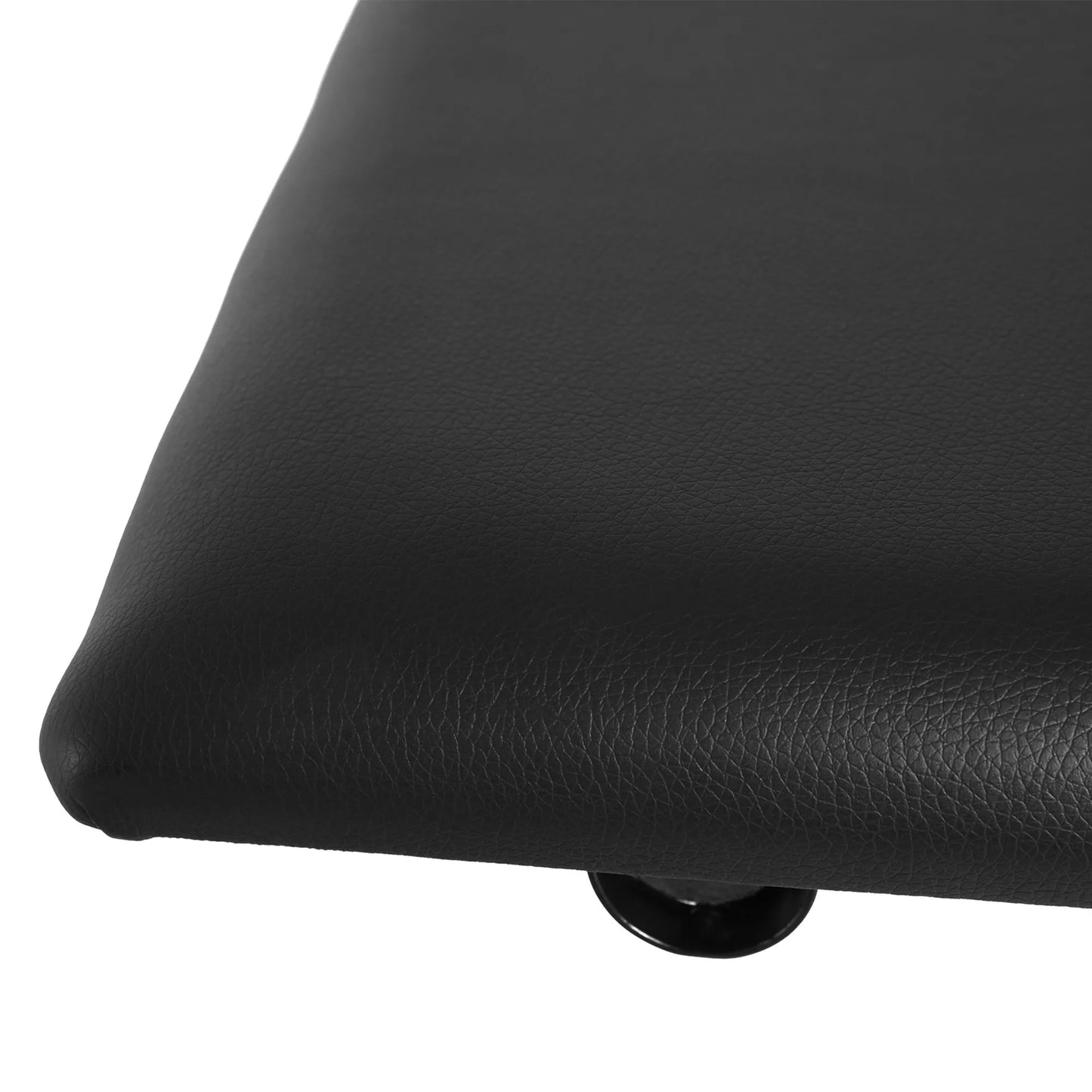 Aukščio reguliavimo pianino suolas, X formos fortepijono suolas su dirbtinės odos pagalvėle, sulankstomas klavišinių instrumentų suolas, 39 x 29 x 37-47 cm, juodas