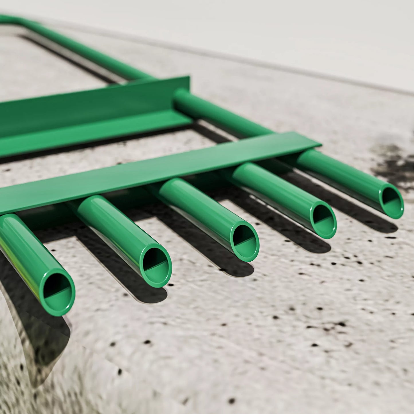 Rankinis vejos aeratorius 30 cm pločio su neslystančia rankena sodui ir kiemui, tamsiai žalias