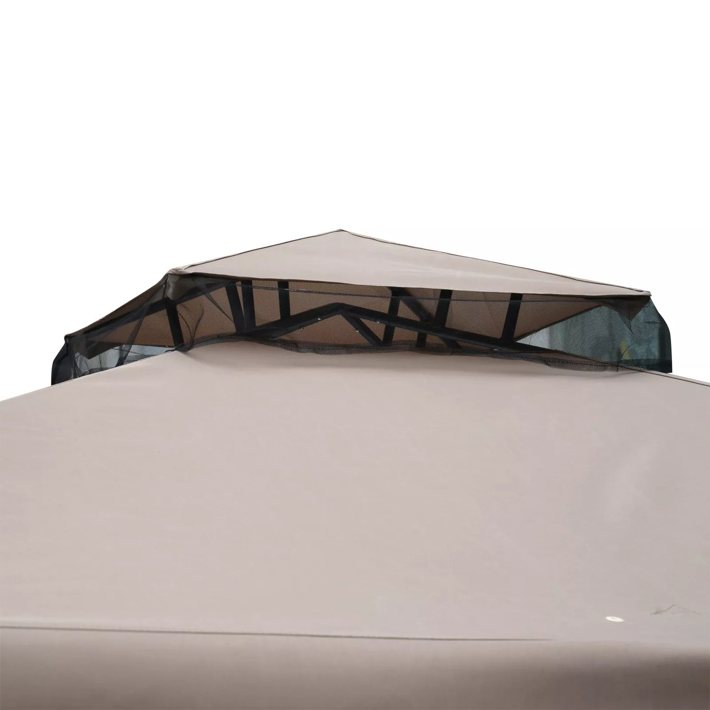 Sodo paviljonas / Palapinė vakarėliams su 4 šoninėmis sienelėmis, atsparus oro sąlygoms, metalas + poliesteris, pilka, 2,94 x 2,94 x 2,65 m