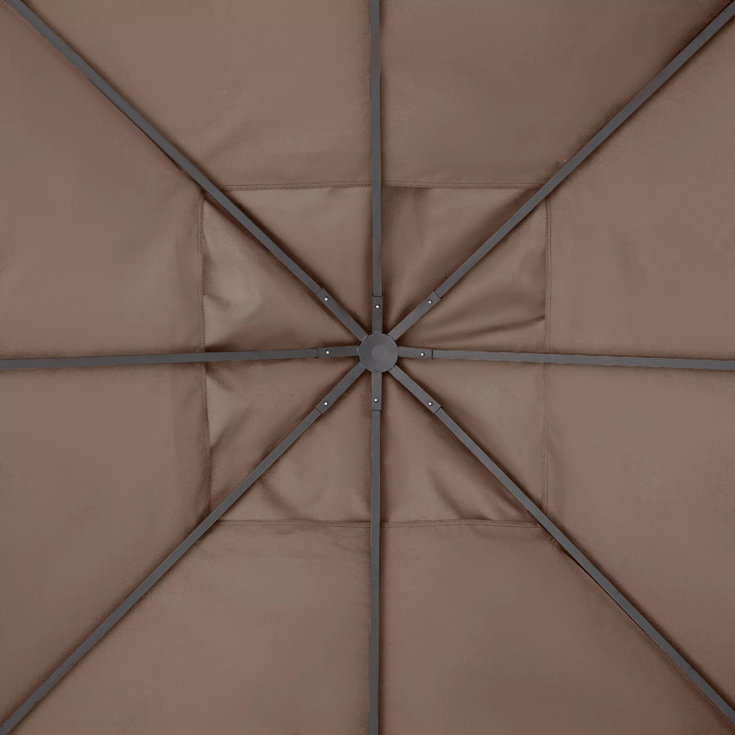 Atsarginis stogas sodo pavėsinei, poliesteris, 2,98 x 2,95 m, kavos spalvos