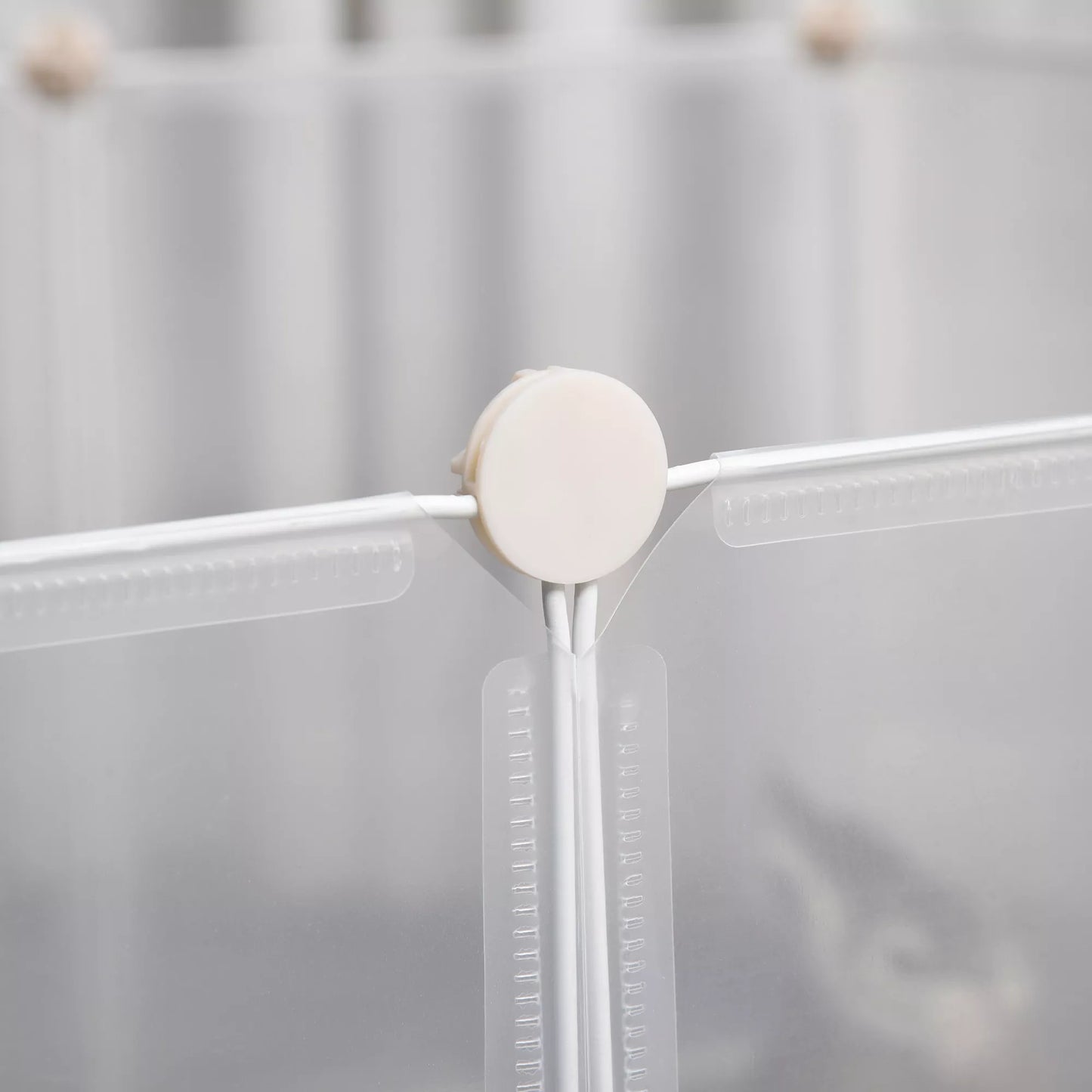 Laisvasis aptvaras Vaikų aptvaras DIY Laisvasis aptvaras Tinklinis aptvaras Aptvaras Maži naminiai gyvūnėliai Aptvaras vidaus patalpoms 12 plokščių Balta Metalas PP derva 105 x 105 x 45 cm