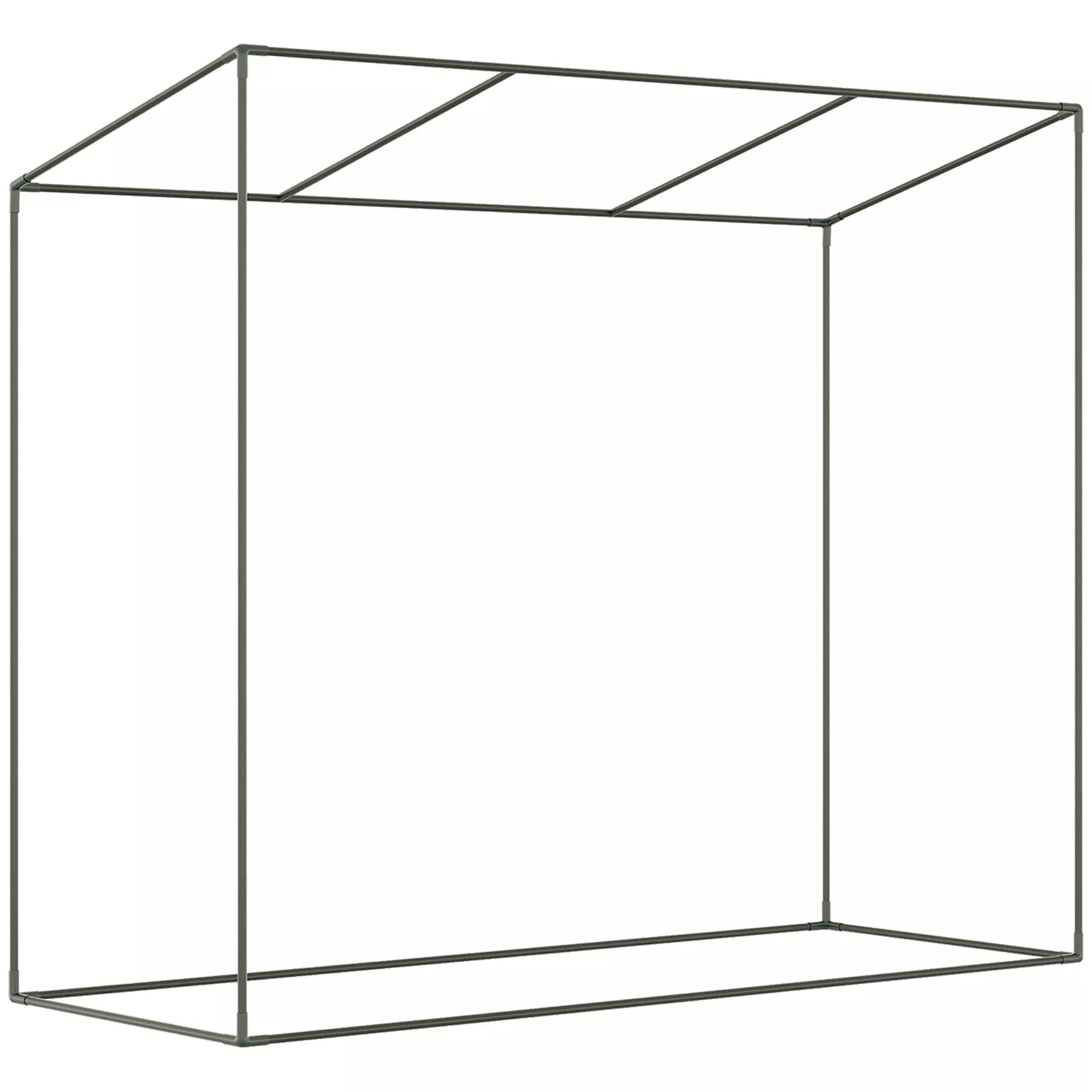 Šiltnamis su šoniniais langais, suskleidžiamomis durimis, atsparus vėjui, plieninis rėmas, plastikinė danga, baltas, 200 x 76 x 168 cm