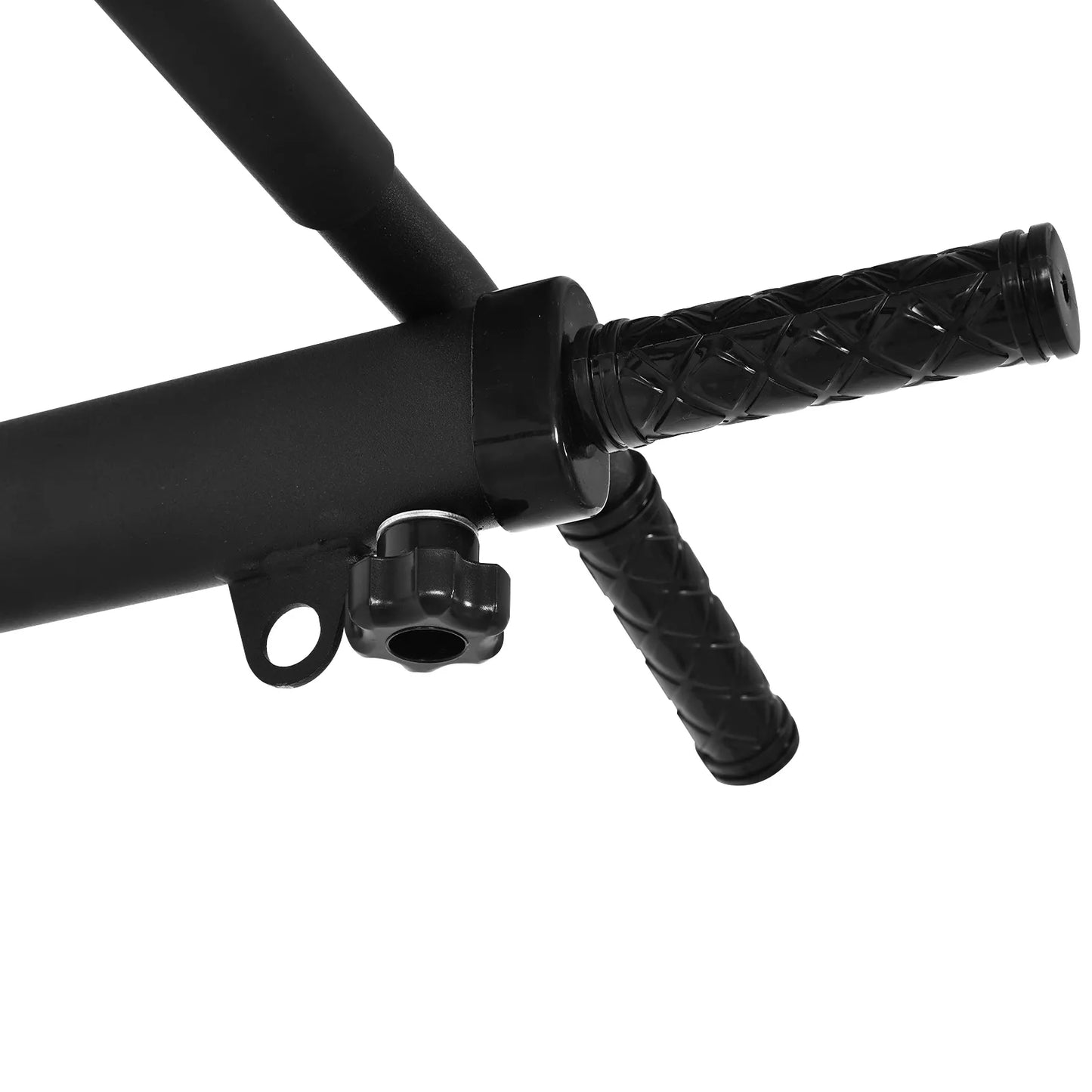 Sukinėjimosi strypas (Traukimo strypas) montuojamas prie sienos arba lubų, atlaiko iki 150 kg, daugiafunkcinis traukimo strypas su neslystančiomis rankenomis, saugus ir stabilus traukimo strypas sportui namuose, plieninis, juodas