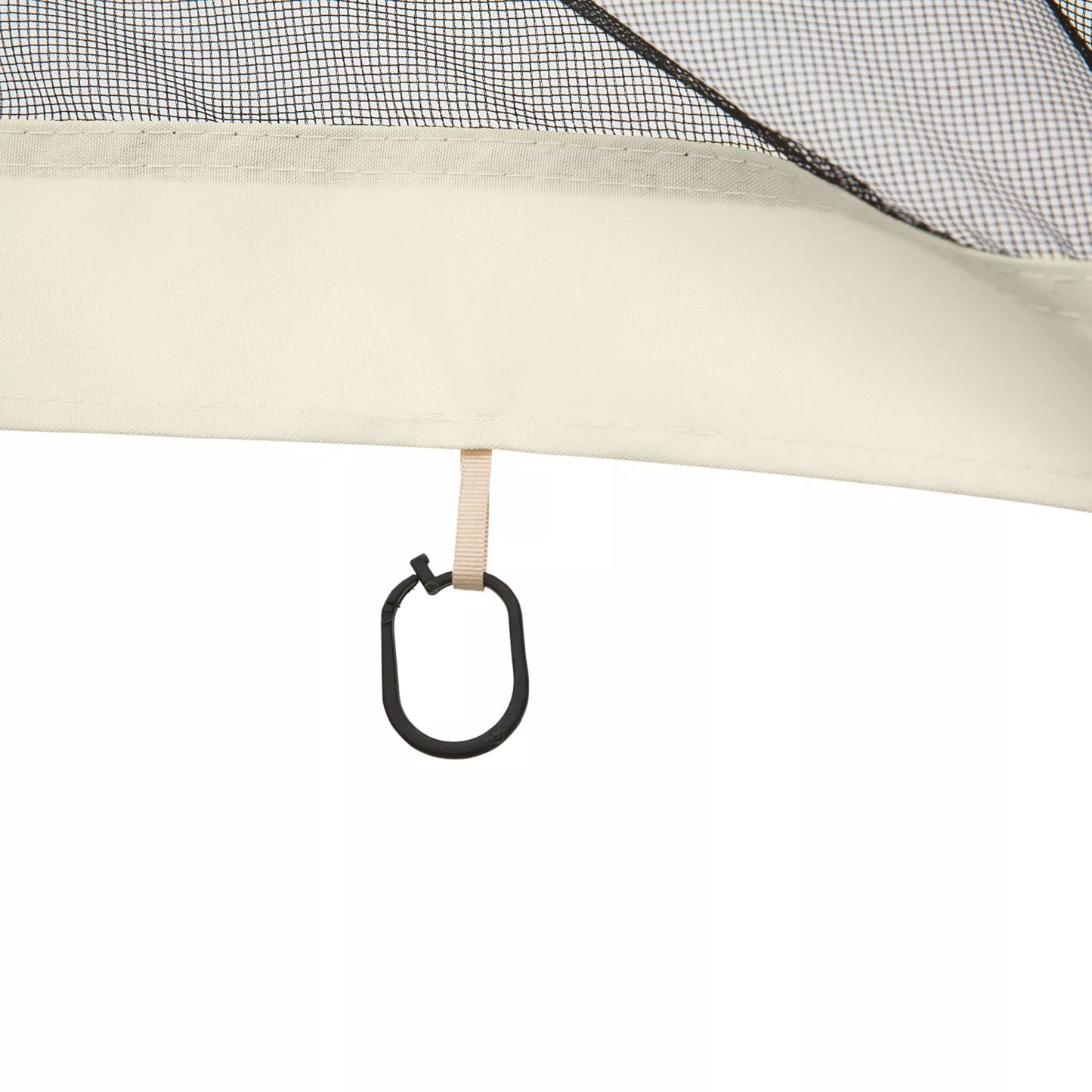 Atsarginė tinklinė užuolaida 3 x 4 m sodo pavėsinėms, tinklinė nuo vabzdžių, su užtrauktukais, poliesteris, juoda