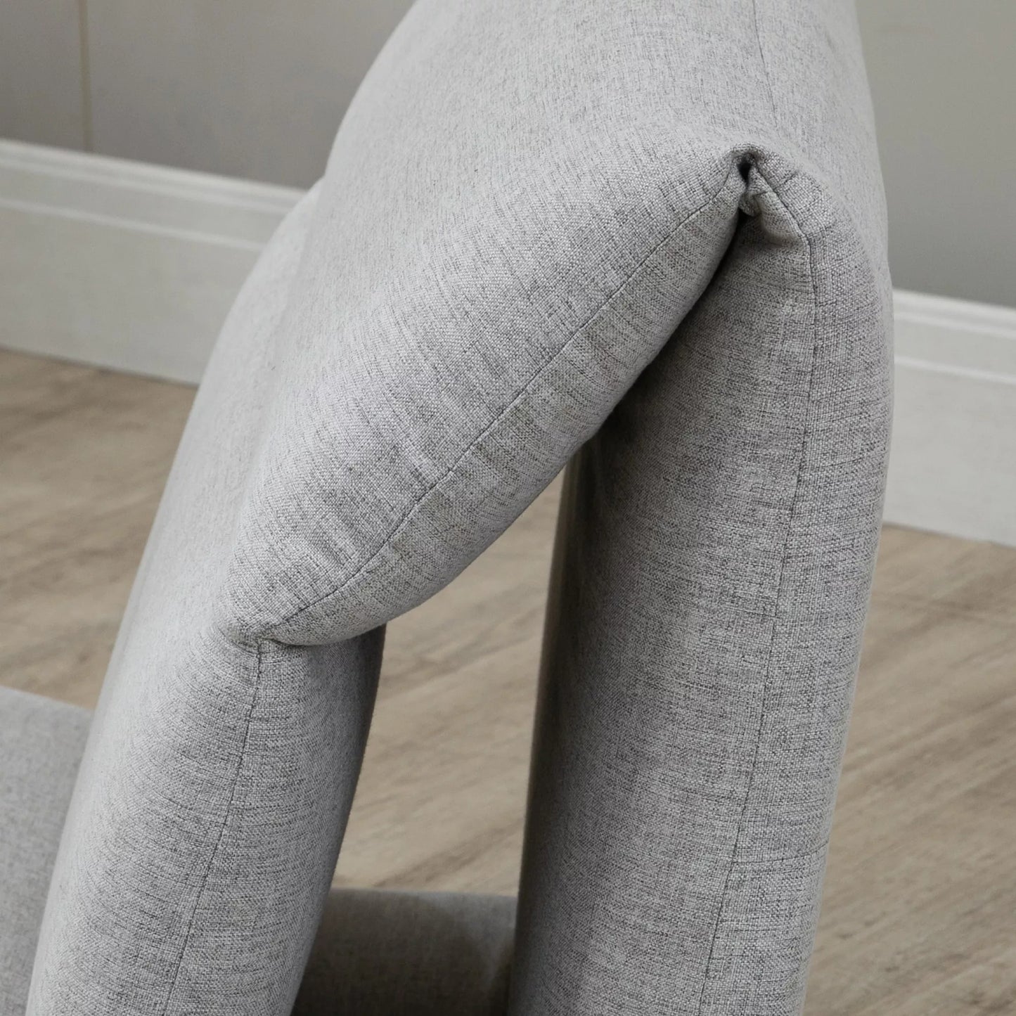 Sėdima kėdutė ant grindų, svečių čiužinys, lino išvaizda, kvėpuojanti viršutinė medžiaga, šviesiai pilka