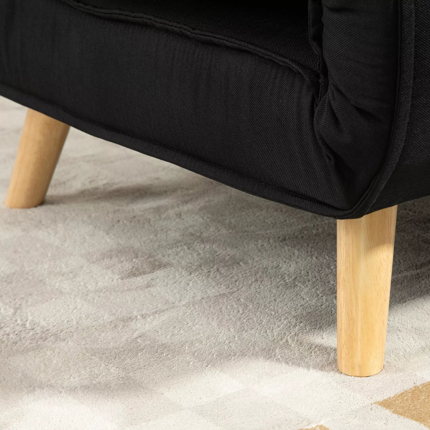 Relaksacijos krėslas su miego funkcija, 1 asmeniui, modernaus dizaino, iki 350 kg, 94x78x80cm, juodas