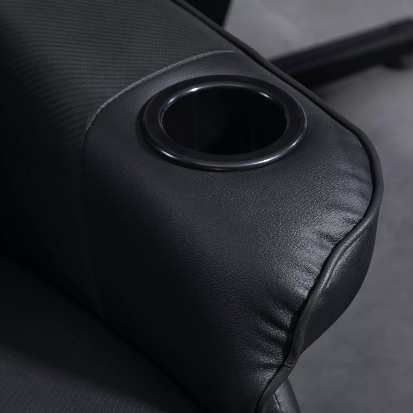 Žaidimų kėdė, masažo funkcija, atlenkiamas atlošas, kojų atrama, iki 120 kg, plieninis rėmas, dirbtinė oda, juoda