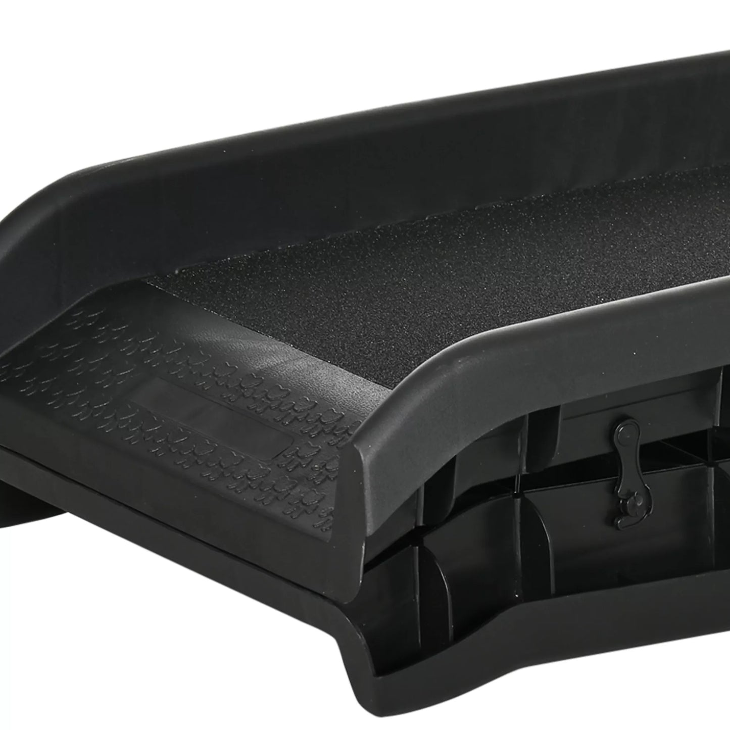 Šunų rampa, nešiojama gyvūnams skirta automobilinė rampa, sulankstoma, plastikinė, juoda, 155 x 39 x 14cm