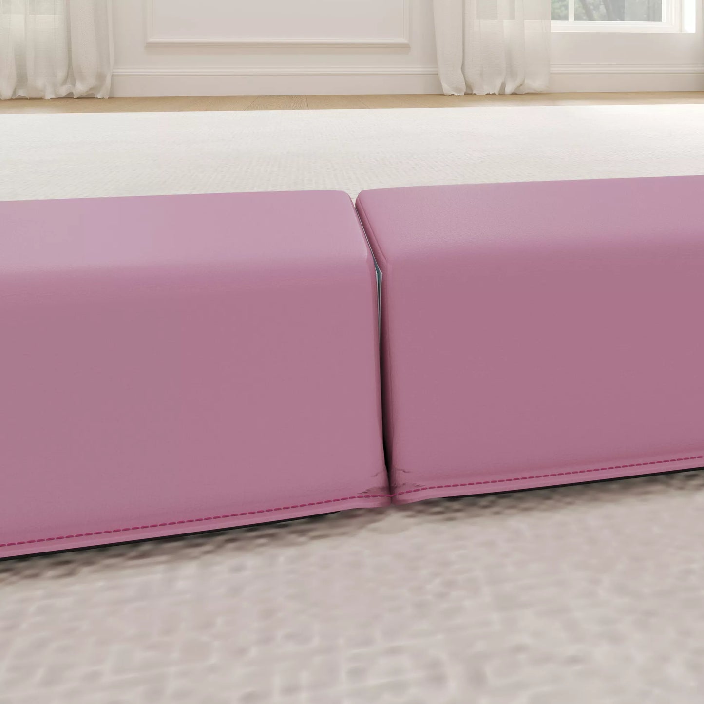 Lengvoji lenta 2,4 m, sulankstoma, neslidus pagrindas, nuo 3 metų, iki 80 kg, rožinė