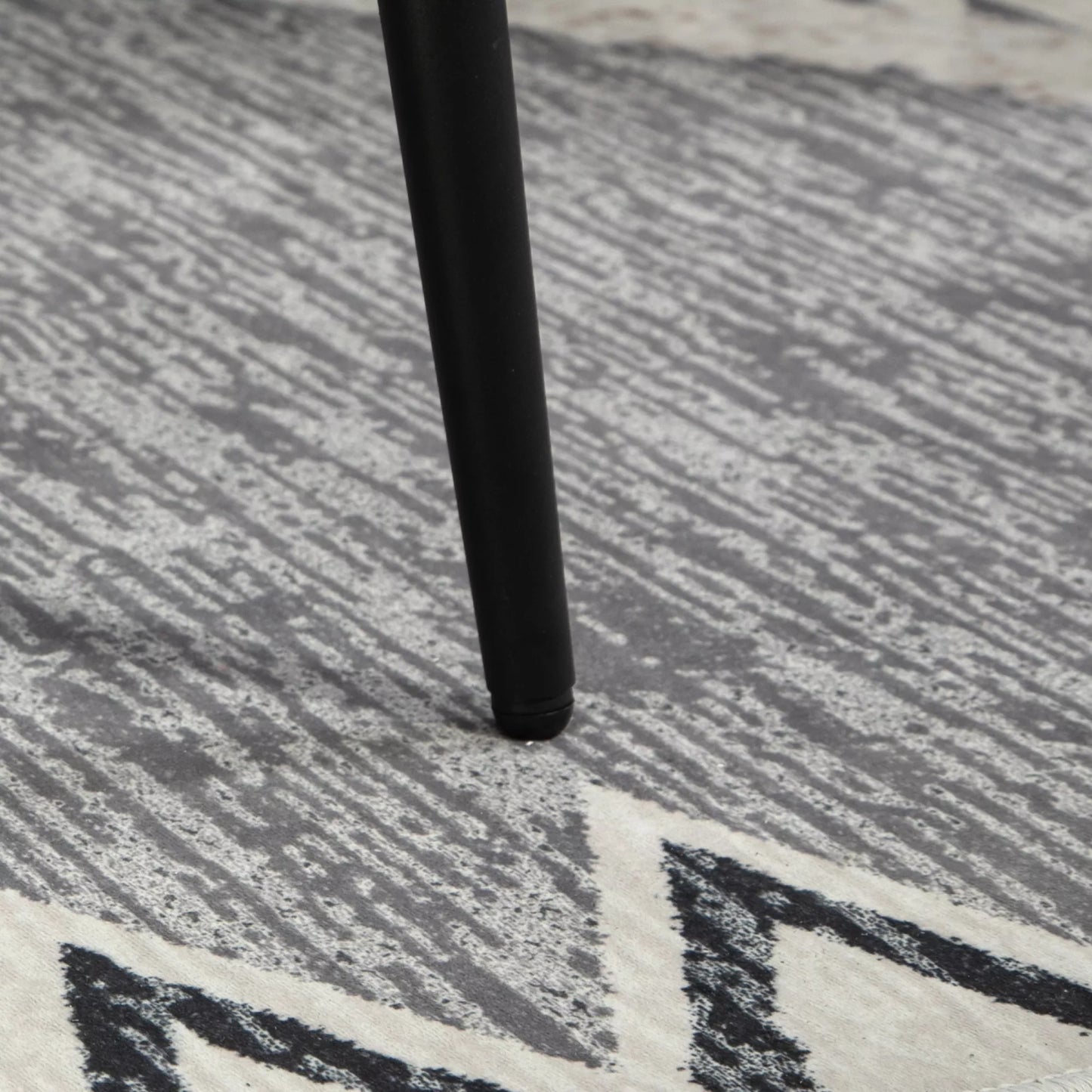 Pufas, pėdų atrama, minkšta sėdimoji dalis, kašmyro išvaizda, plieninės kojelės, 42 x 42 x 44 cm, tamsiai pilka