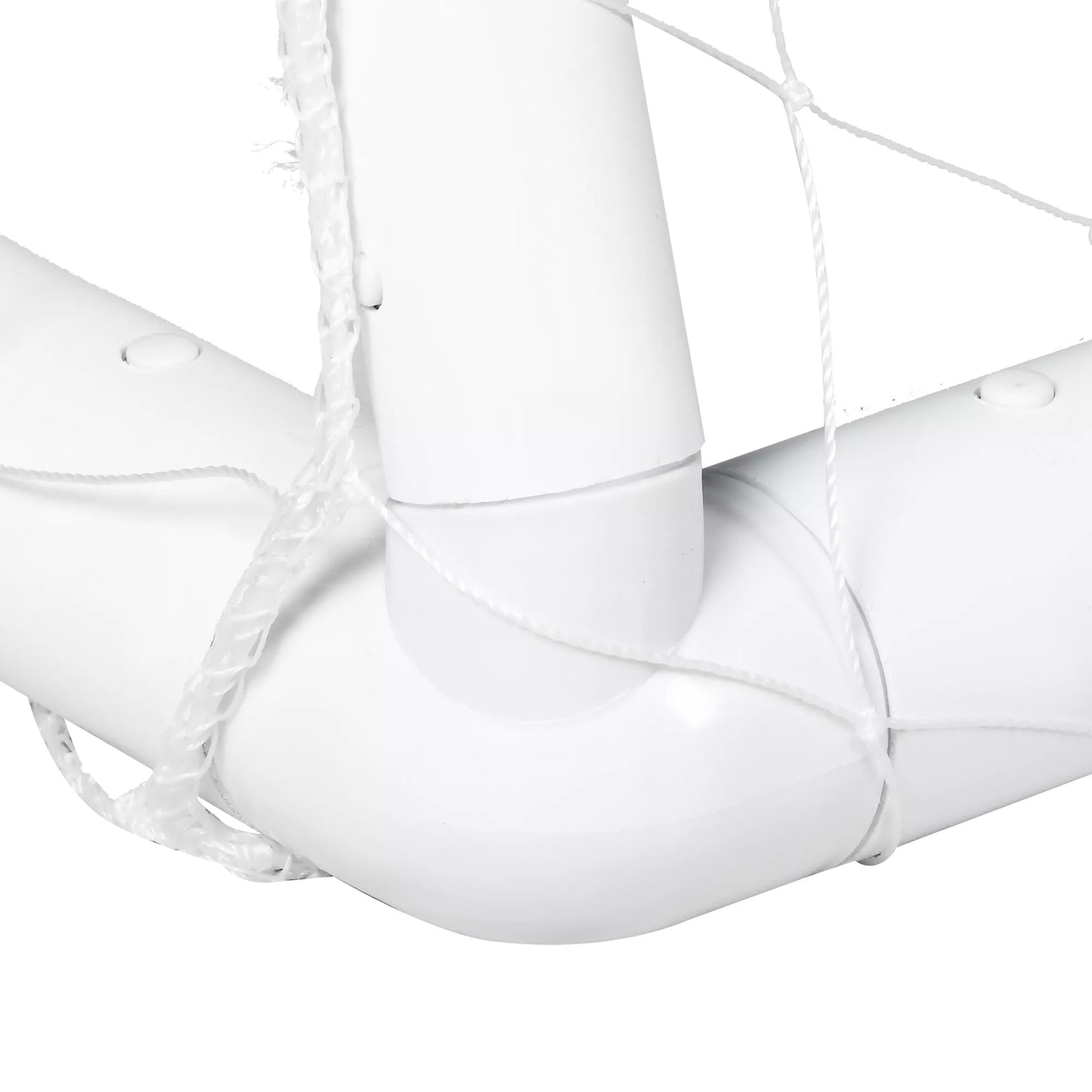 Futbolo vartai, tvirtas tinklas, plastikinė rėmas, tvirtinimo kuoliukai, 300 ilgis x 120 plotis x 200 aukštis cm, balti