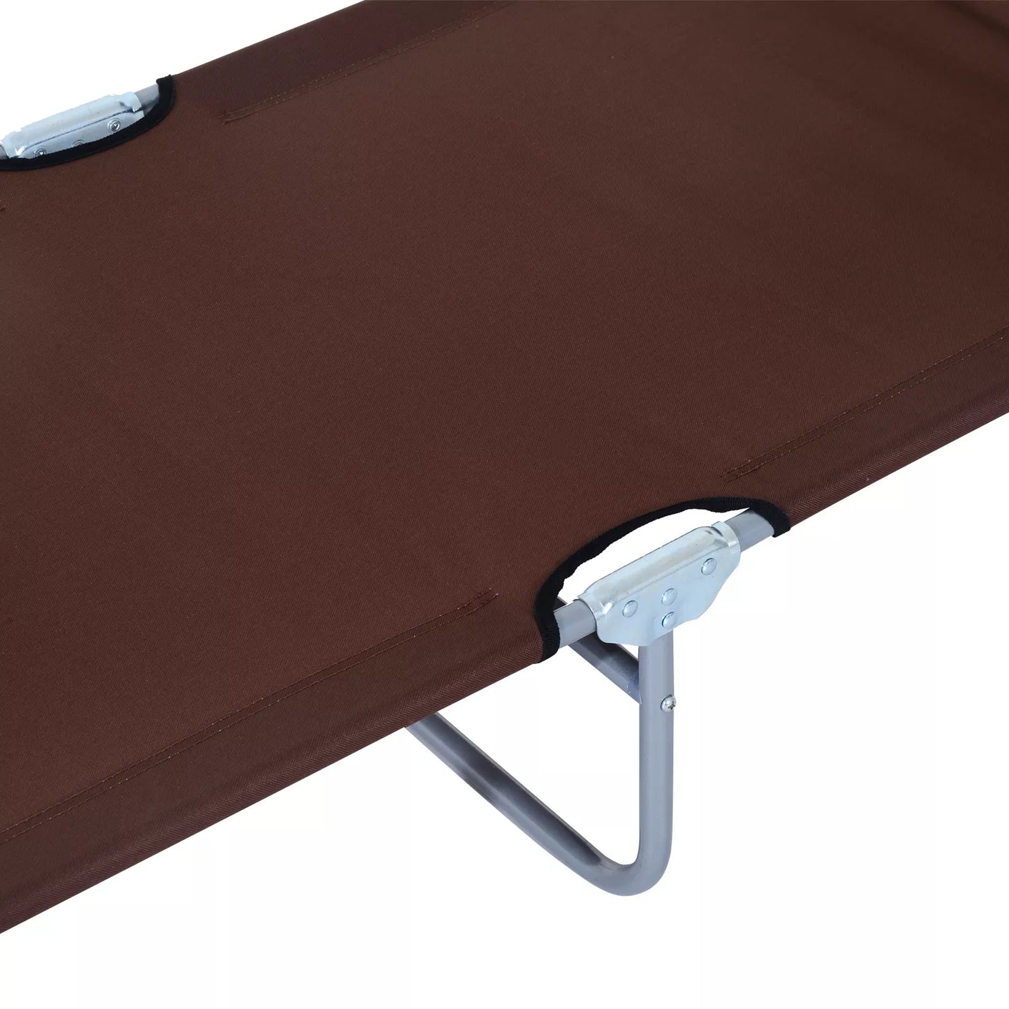 Sulankstomas gultas "Saulės spinduliai" su apsauga nuo saulės, 4 padėčių reguliuojamu atlošu, atlaiko iki 120kg, tinkamas sodui, balkonui ir baseinui, 6 spalvos (Ruda)