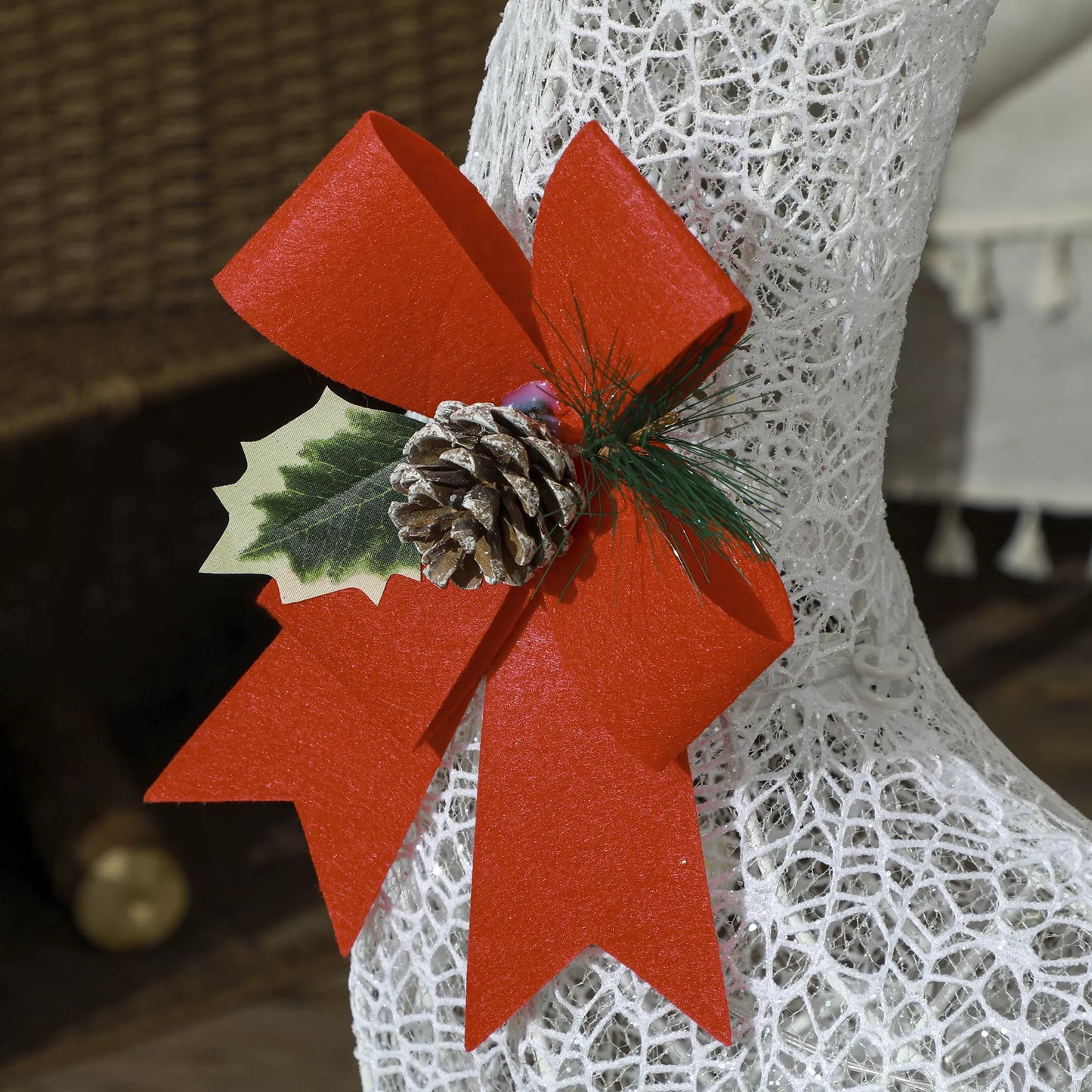 LED Kalėdinė dekoracija, šviečiantis elnias ir rogės, 170 lempučių, 50 x 29 x 42 cm