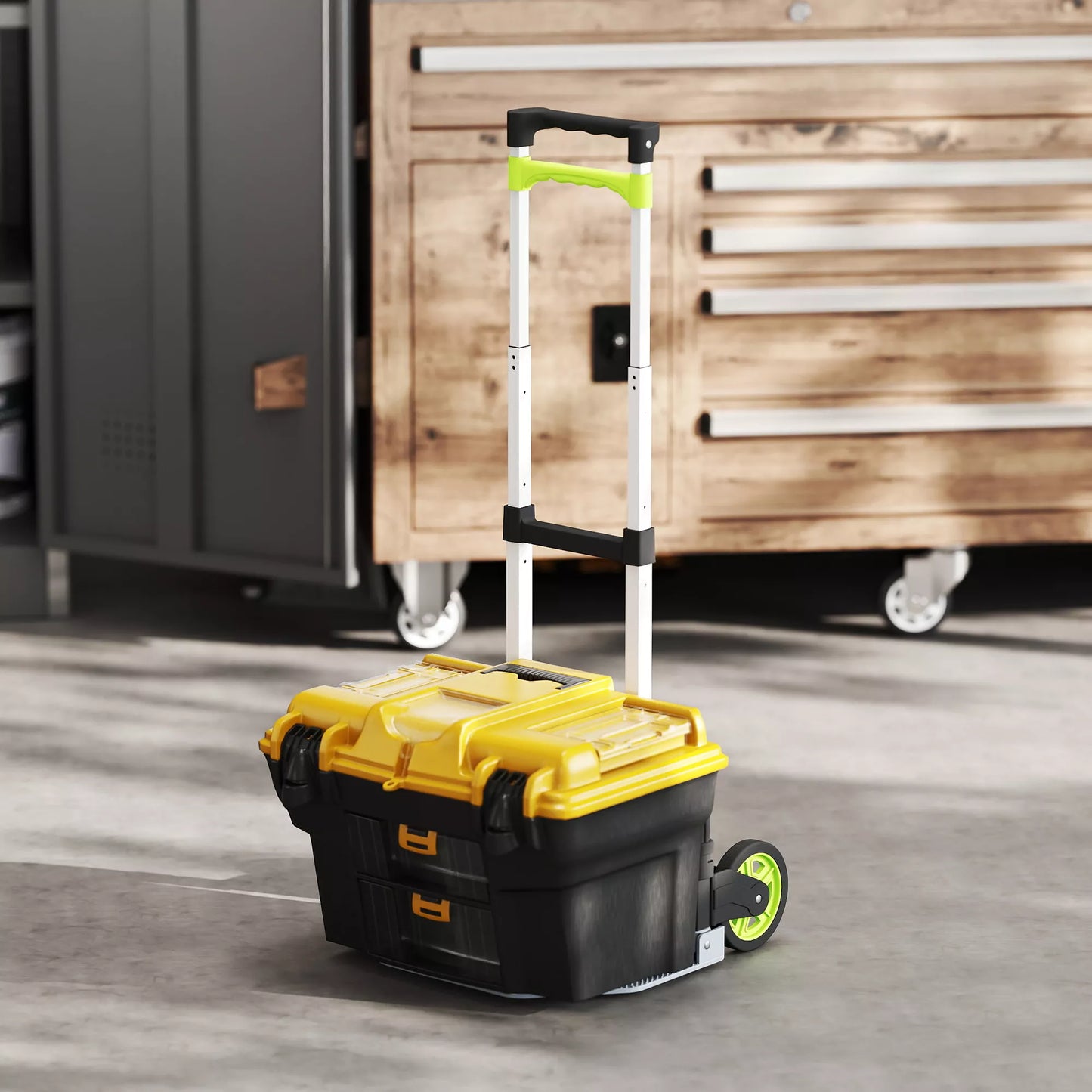 Sulankstomas rankinis vežimėlis Aliuminio transportinis vežimėlis su teleskopine rankena Reguliuojamas aukštis 100 cm