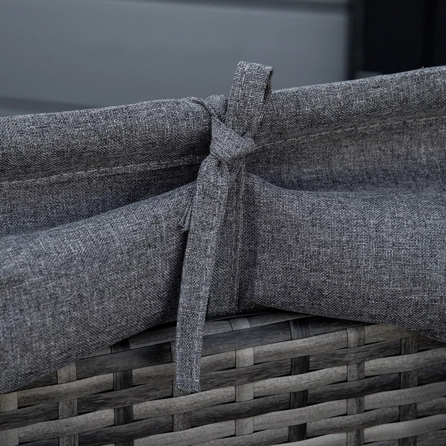 Rattan Saulės sala 4 dalių gultų sala su saulės stogu Sėdimoji grupė 4 pagalvės Metalo Pilka 230 x 145 x 80 cm