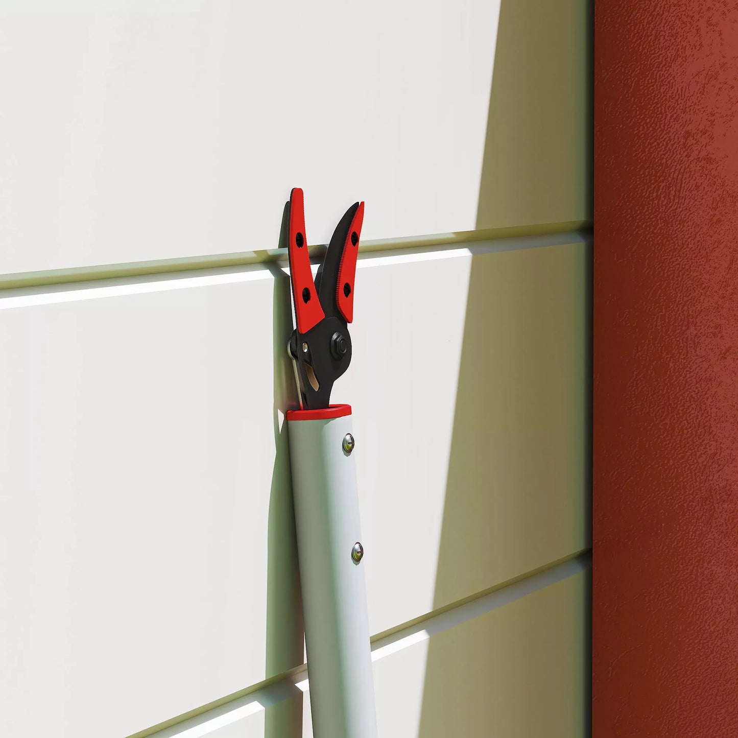 1,2 m genėjimo žirklės, sodo žirklės, sodo pjaustyklės su aliuminio rankena, ilgos rankenos sodo žirklės, raudonos