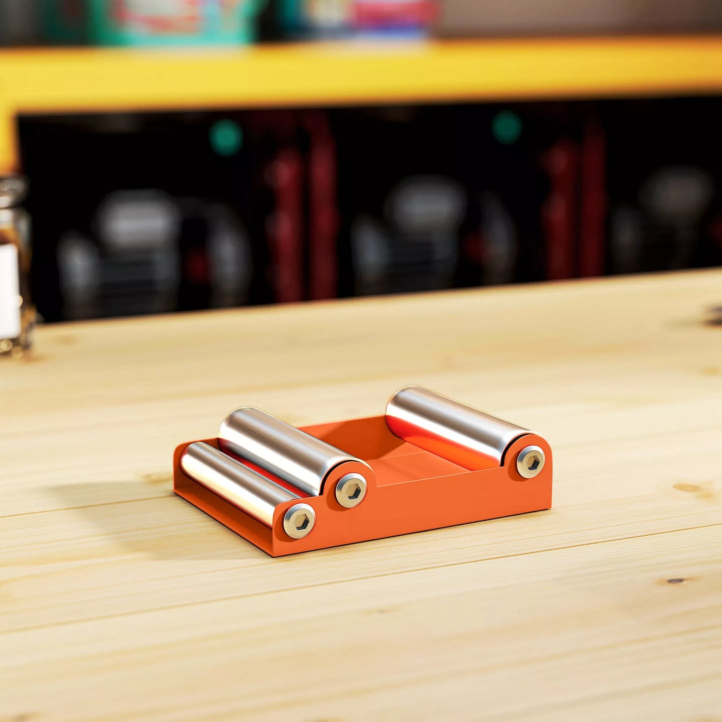 Motociklo/dviračio valymo stovas su voleliais, rato pasukimo įtaisas <485 lb & Padangos plotis <180 mm Oranžinis