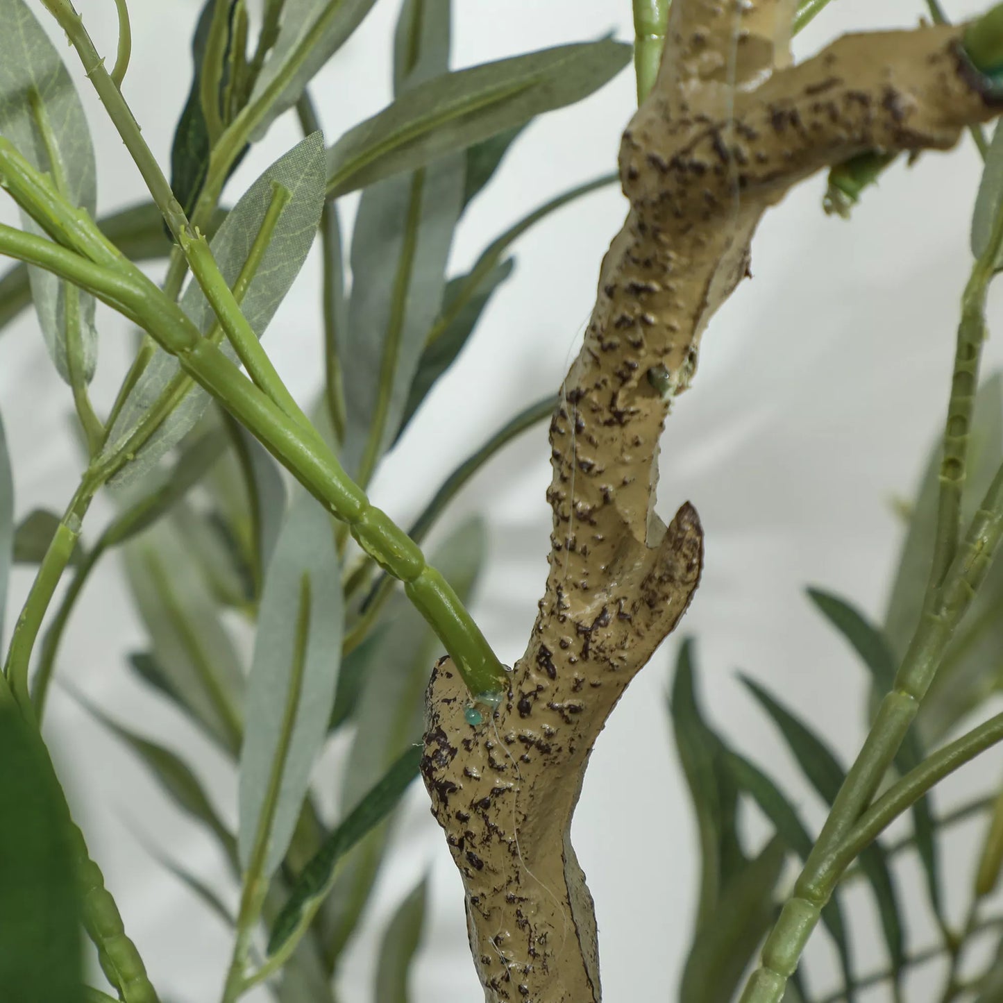 Dirbtinis alyvmedis, 150 cm, 720 lapų, 40 alyvuogių, stabilus vazonas, dekoratyvinis augalas, žalias