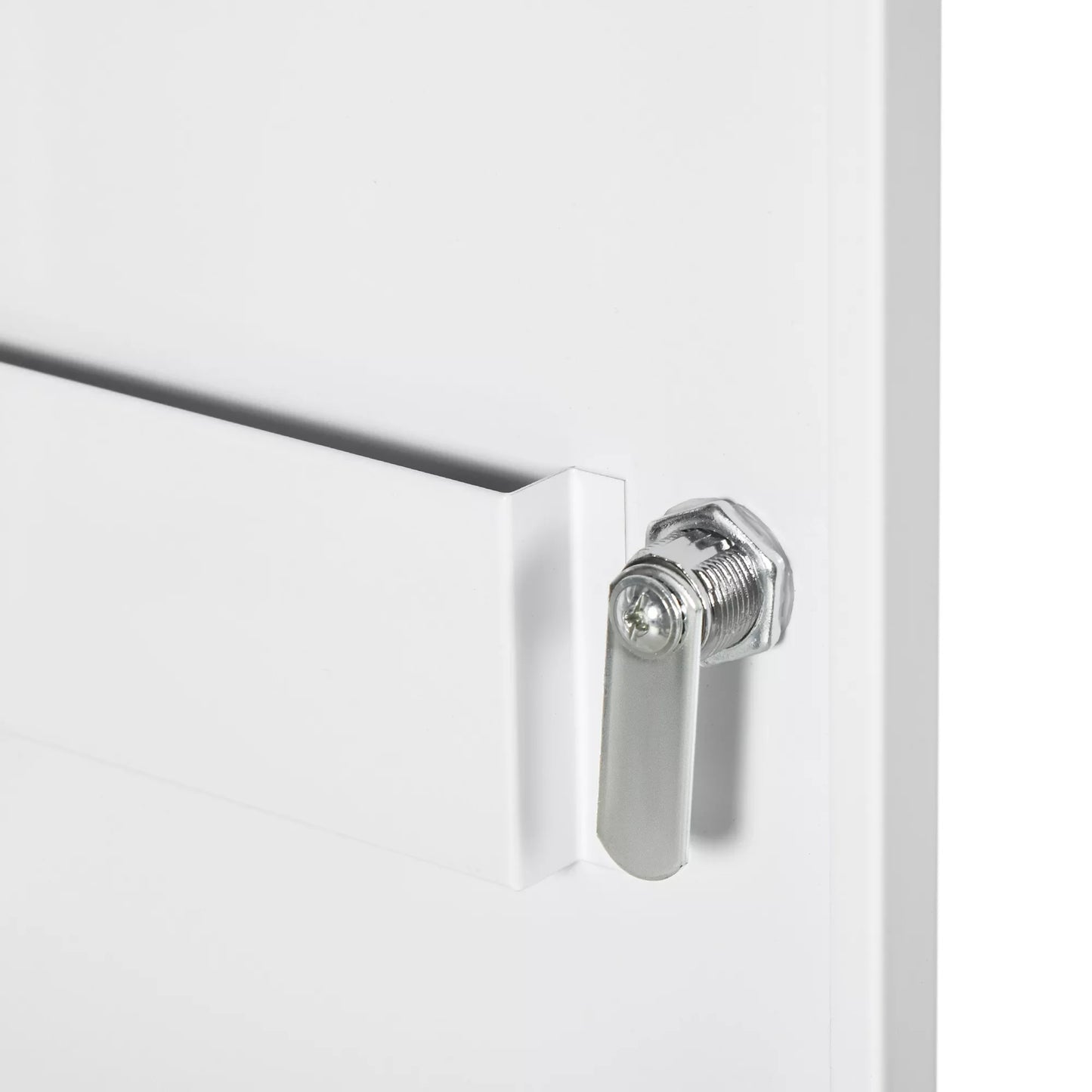 Vaistinėlė, 3 skyriai, rakinama, su skyriumi receptams, tvirtas plieninis korpusas, balta, 40 x 15 x 53,5 cm