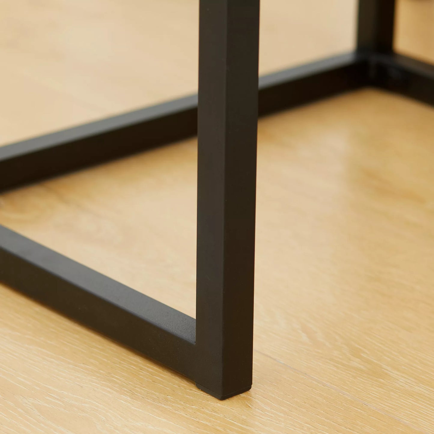 Konsolinis staliukas industrinio dizaino, pagalbinis staliukas, komoda, 1 spintelė, ruda + juoda