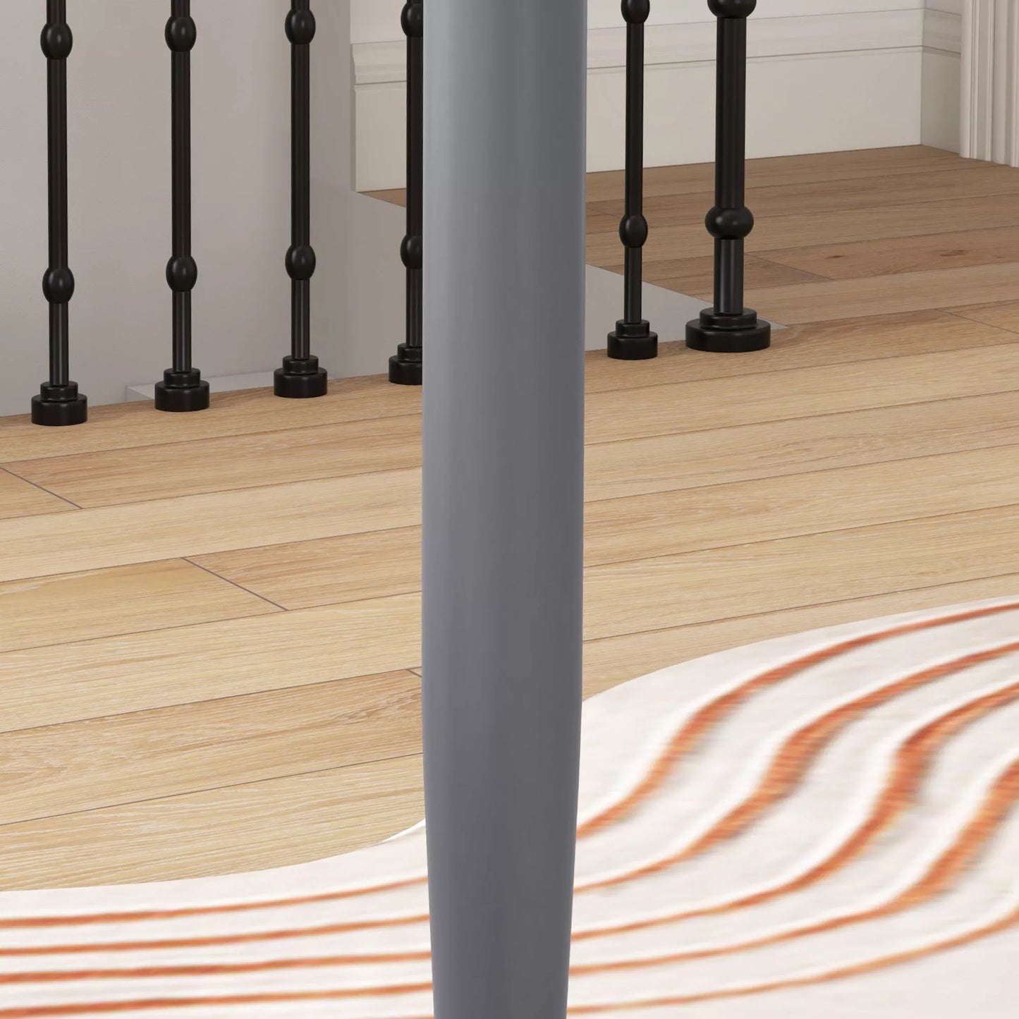 Valgomojo stalas 2 žmonėms, apvalus stalviršis, plieninis pagrindas, pilkas, 70 x 70 x 75 cm