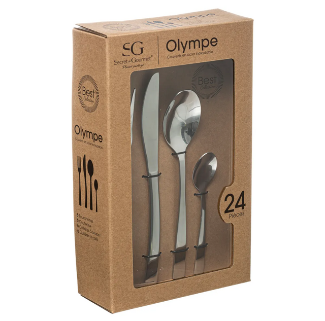 Stalo įrankių rinkinys Olympe 24 dalių (6 asmenims) nerūdijantis plienas